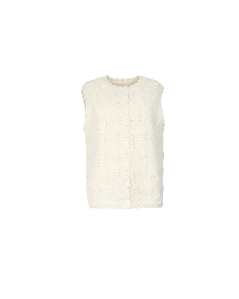 Ajour gilet ZM - crème