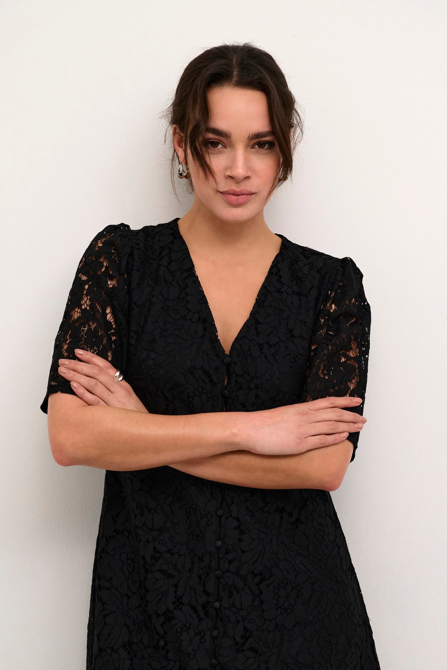 Nomi lace dress - zwart