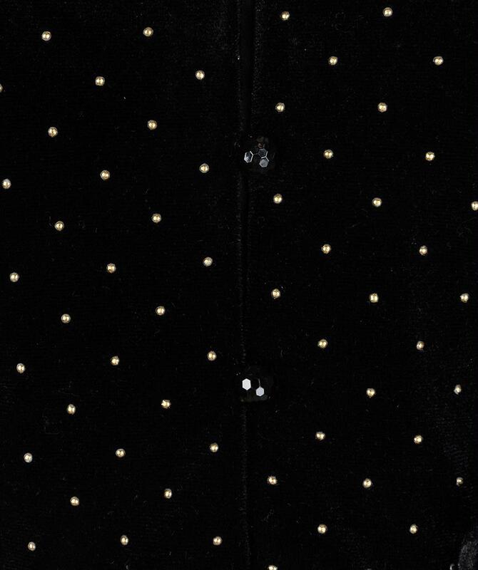 Kleedje velvet gold dots EsQualo