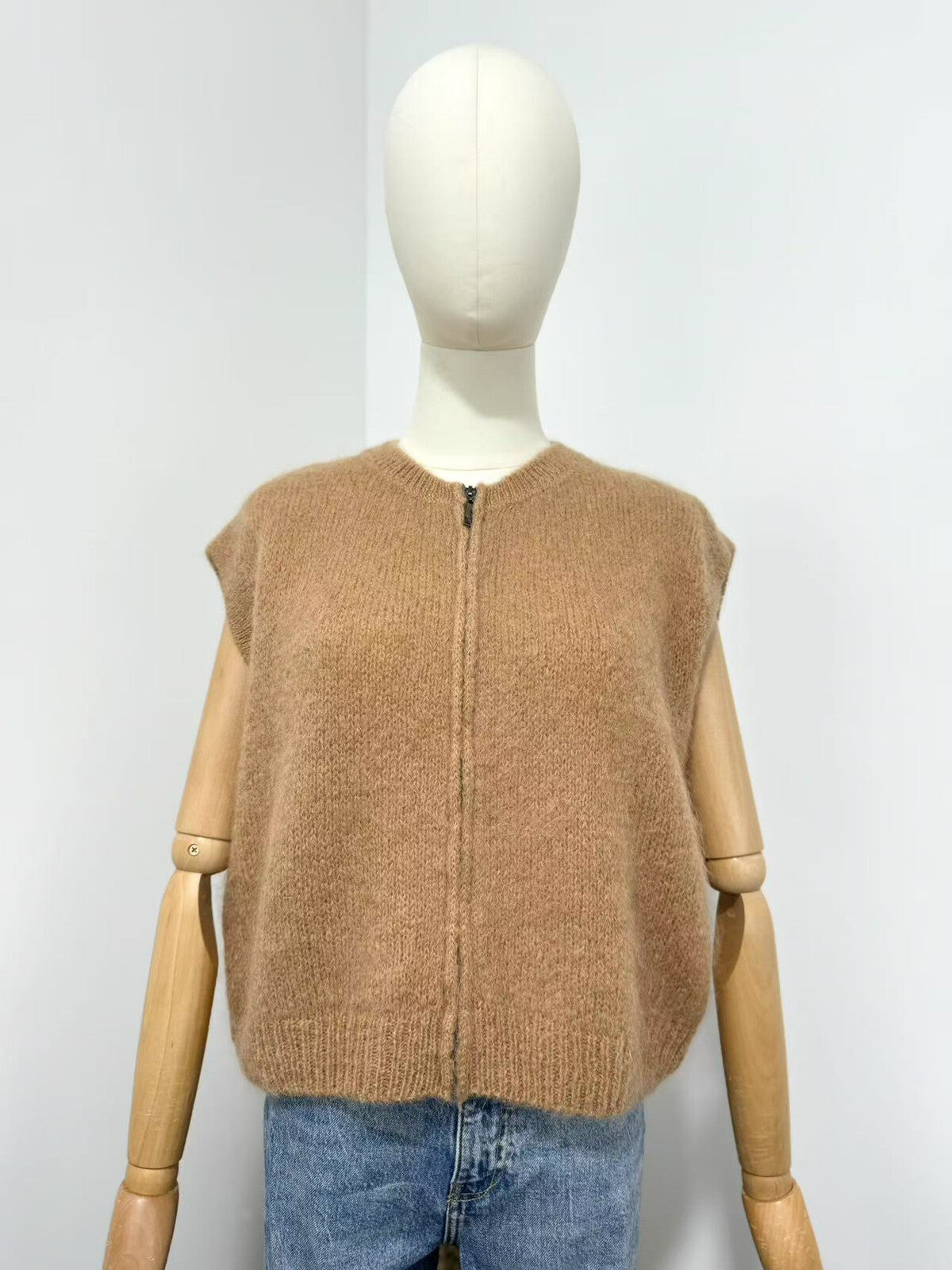 Cardigan ZM rits - camel