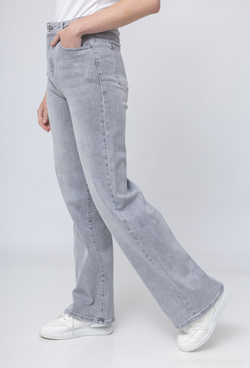 Grijze jeans - straight pants