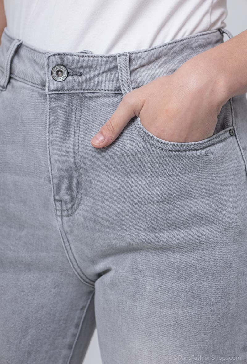 Grijze jeans - straight pants