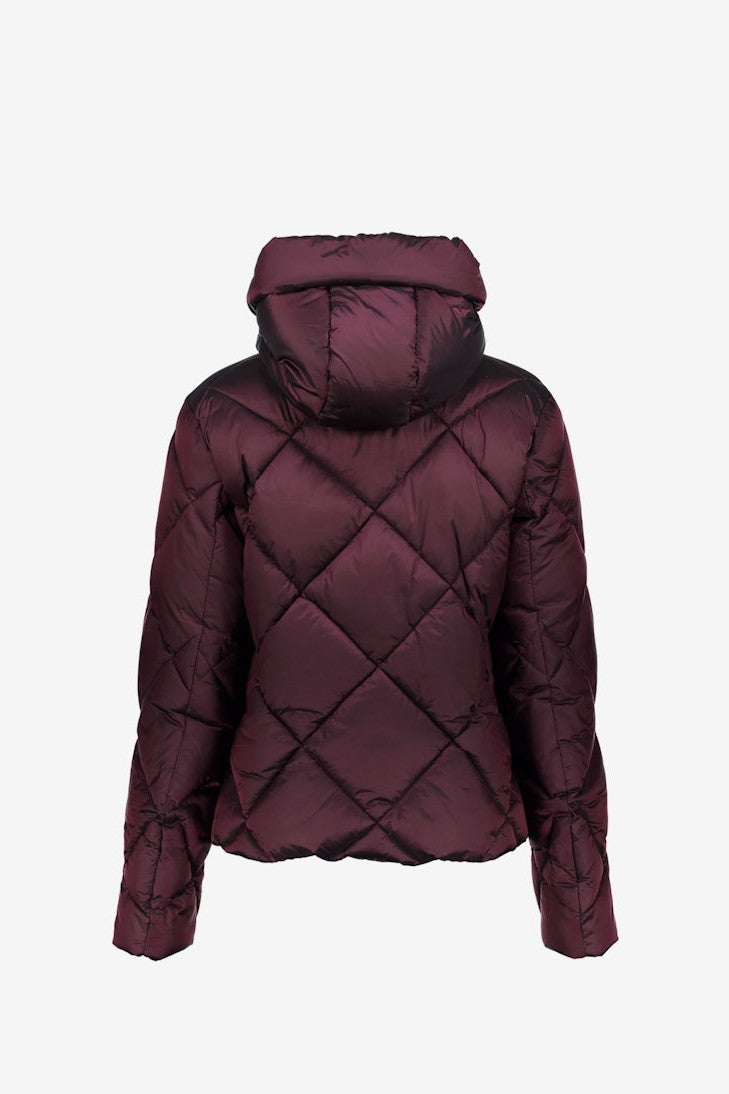 Short jacket with hood - Aubergine