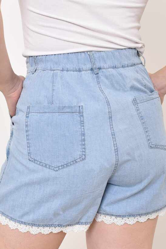 Lace on board short - jeanslook