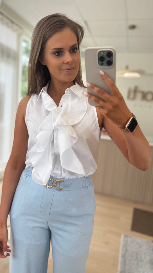 Camille Cascade Blouse - wit