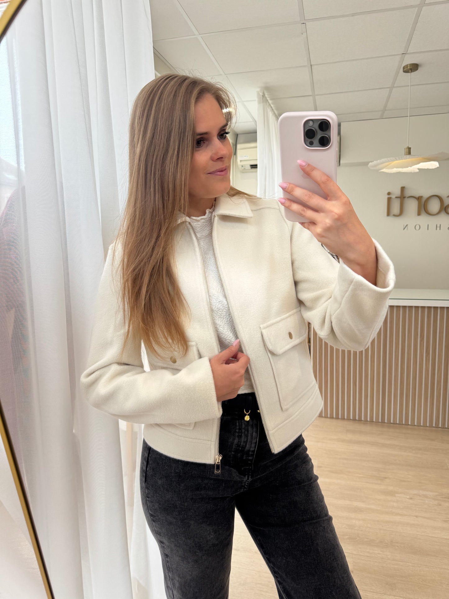 55518 jacket - offwhite