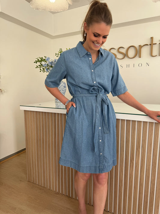 Jade denim dress - blauw