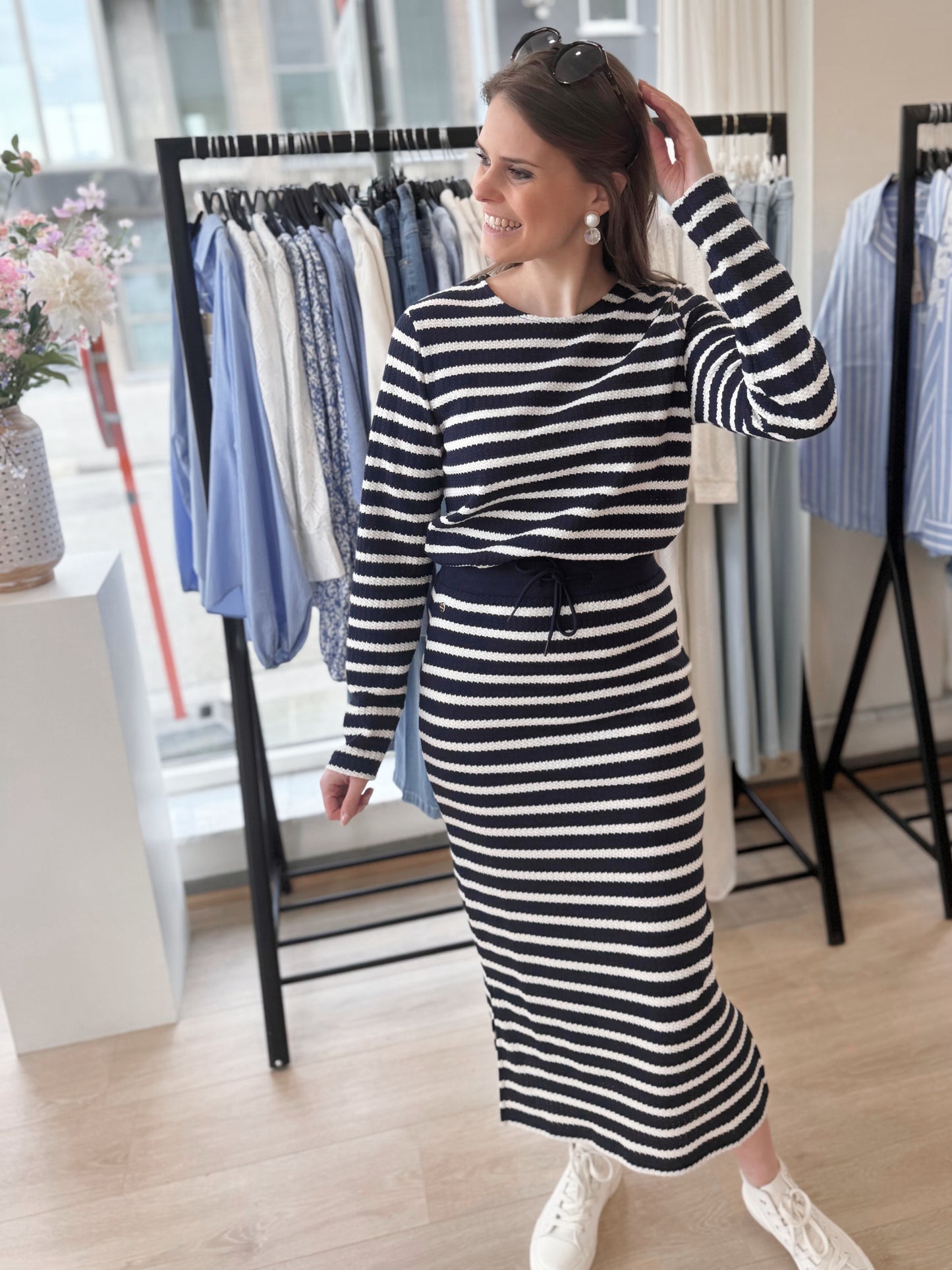 Skirt Juul - navy stripe