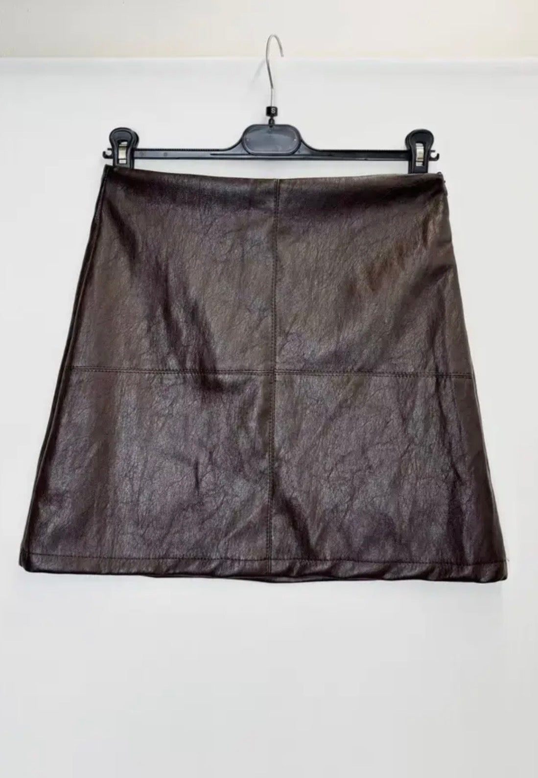 Leatherlook rokje - bruin