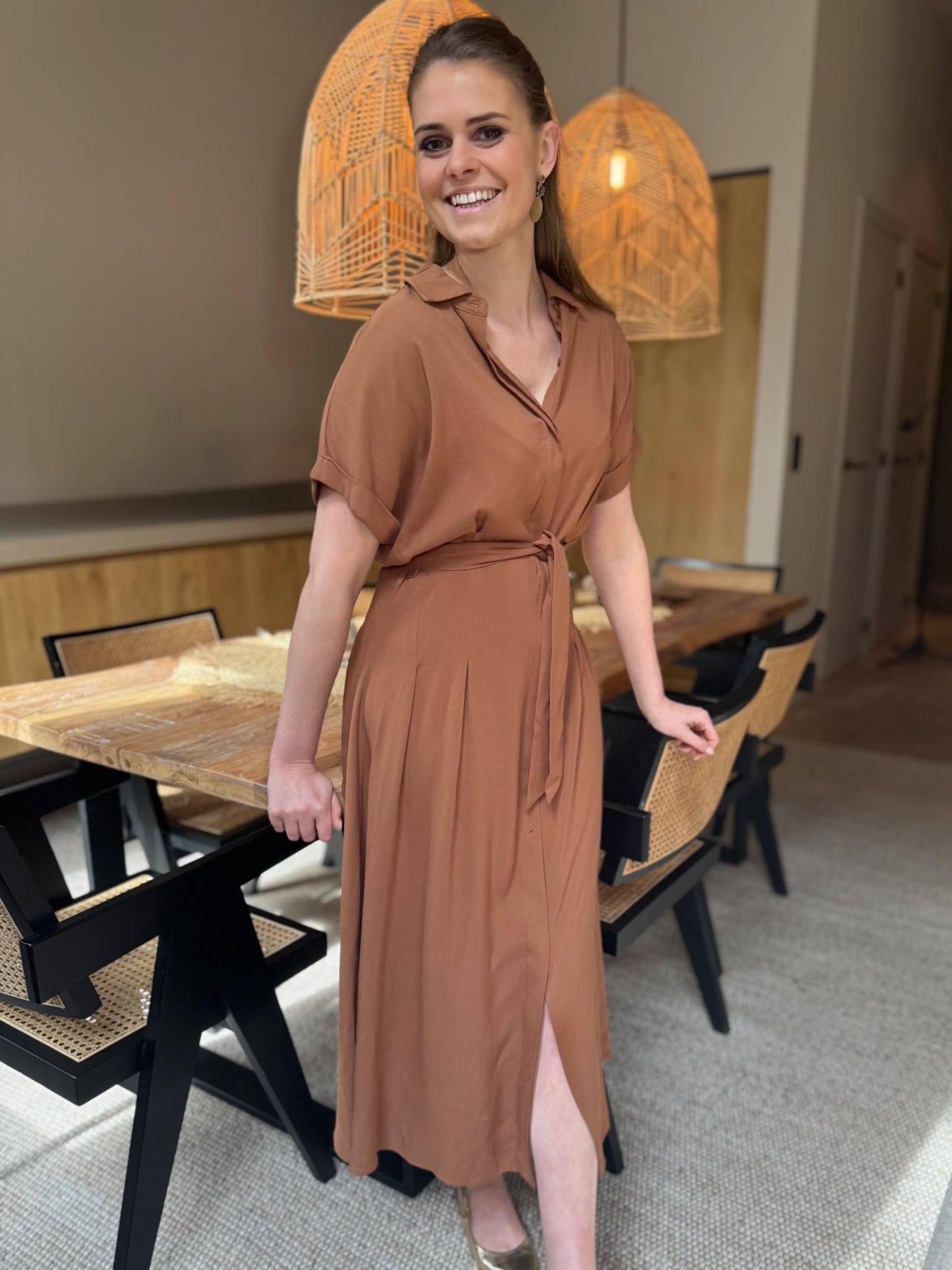 Radia 234 dress - cognac