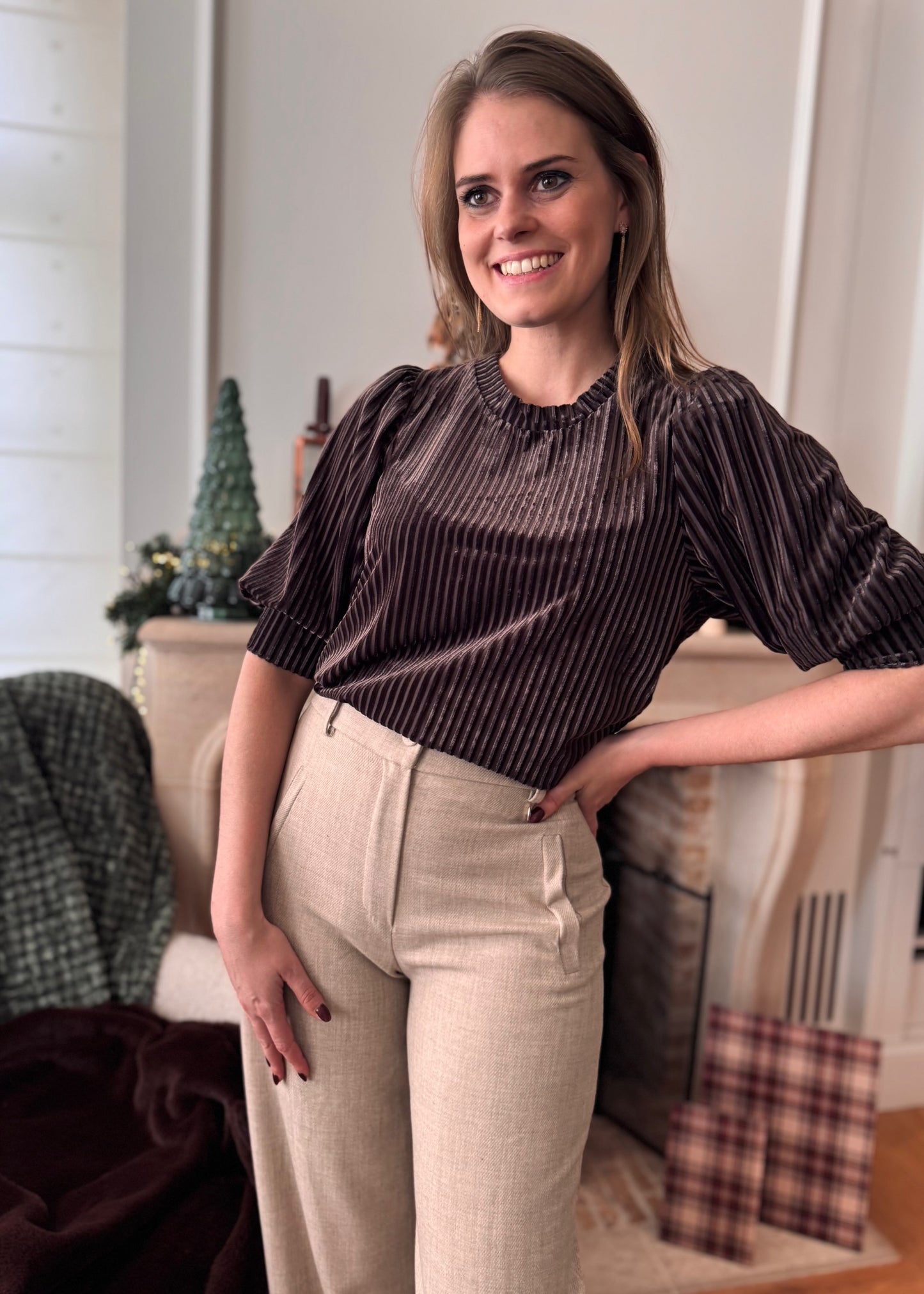 Caca blouse - black coffee