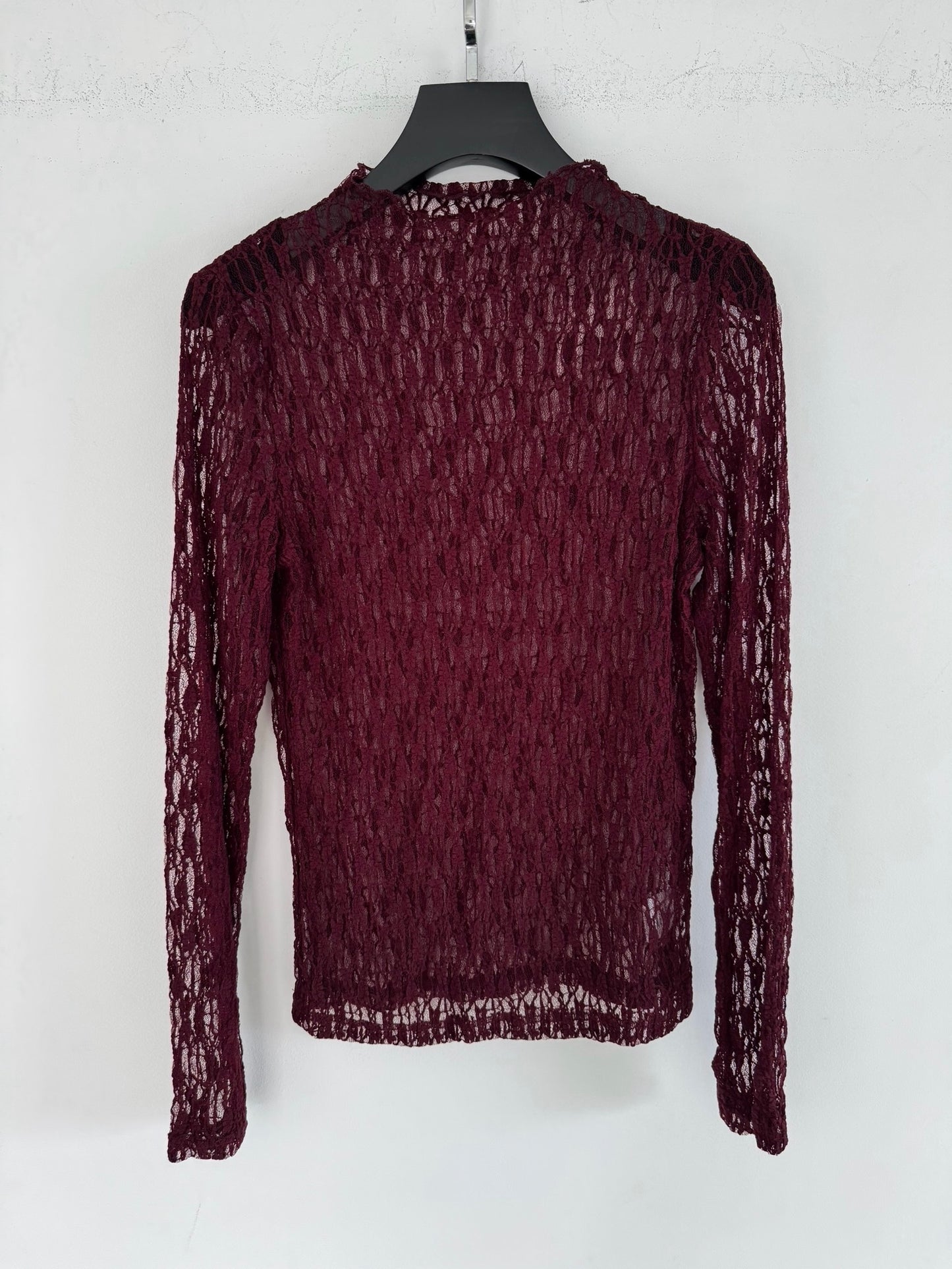 kanten bloesje - bordeaux