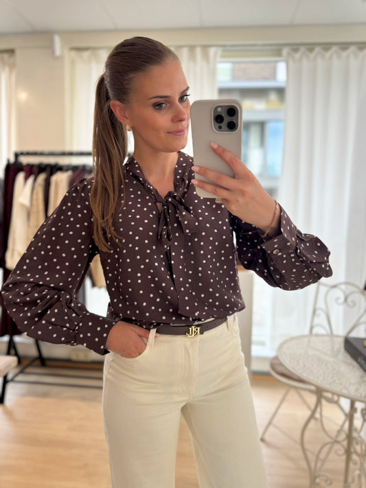 Dot blouse - bruin