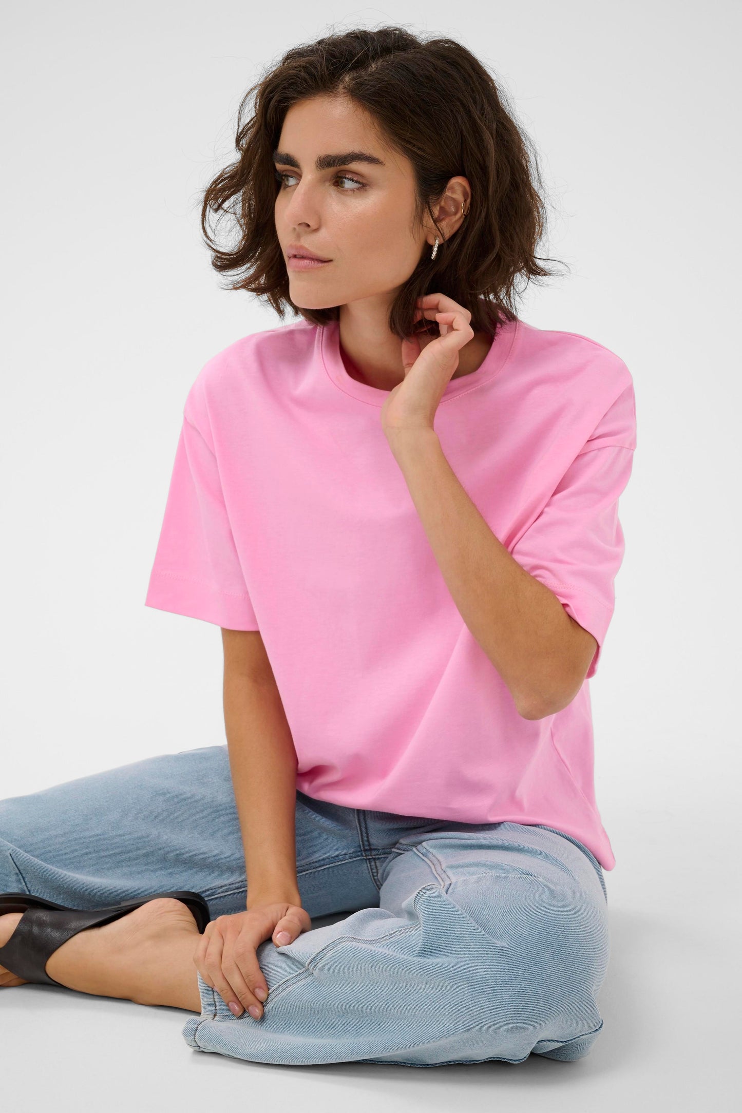 Tomina t-shirt oversized - roze