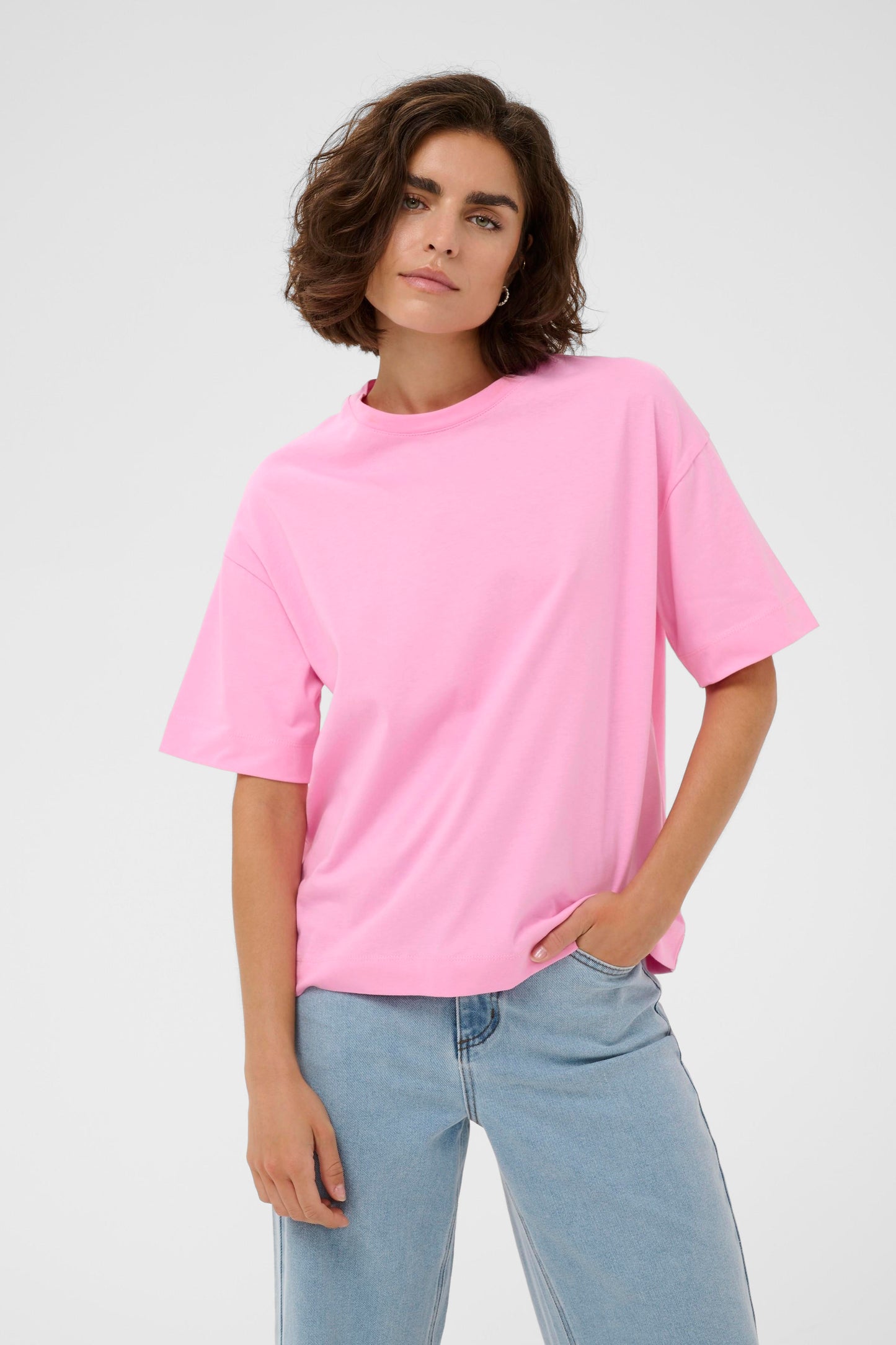 Tomina t-shirt oversized - roze