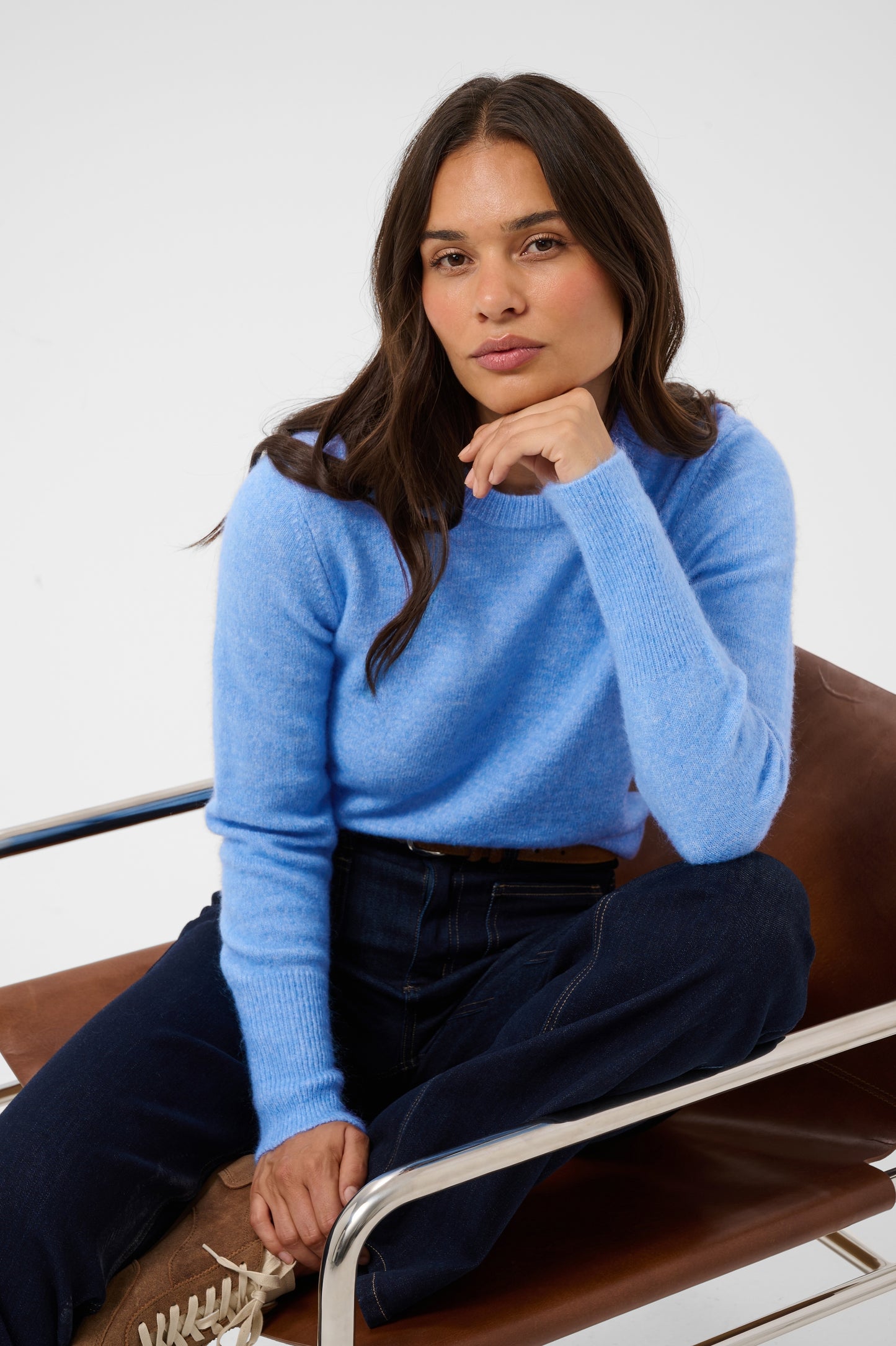 Niel crew neck pullover - blauw