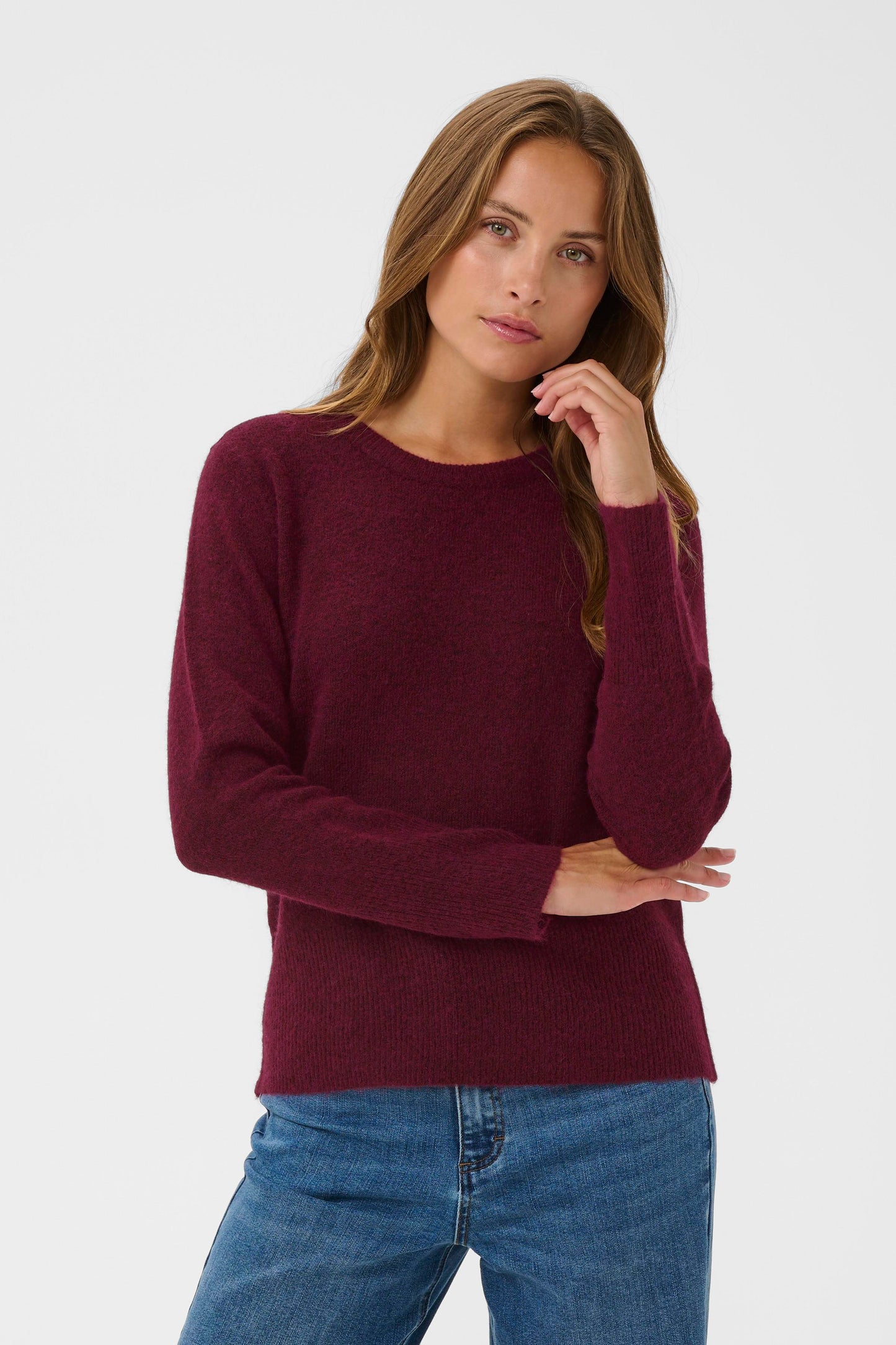 Niel crew neck knit - windsor wine