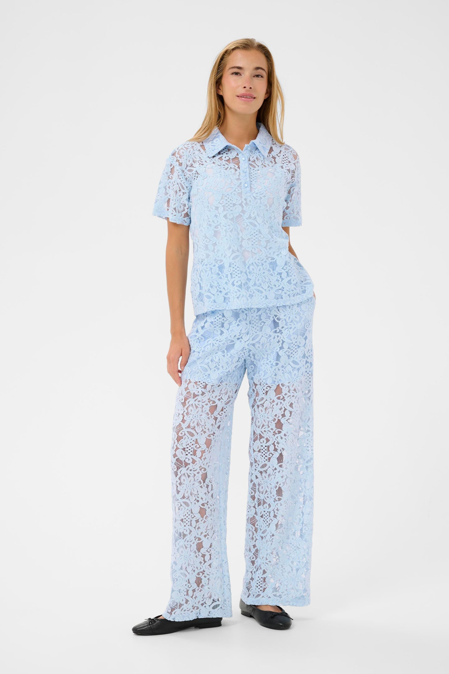 Lacy pants - lichtblauw