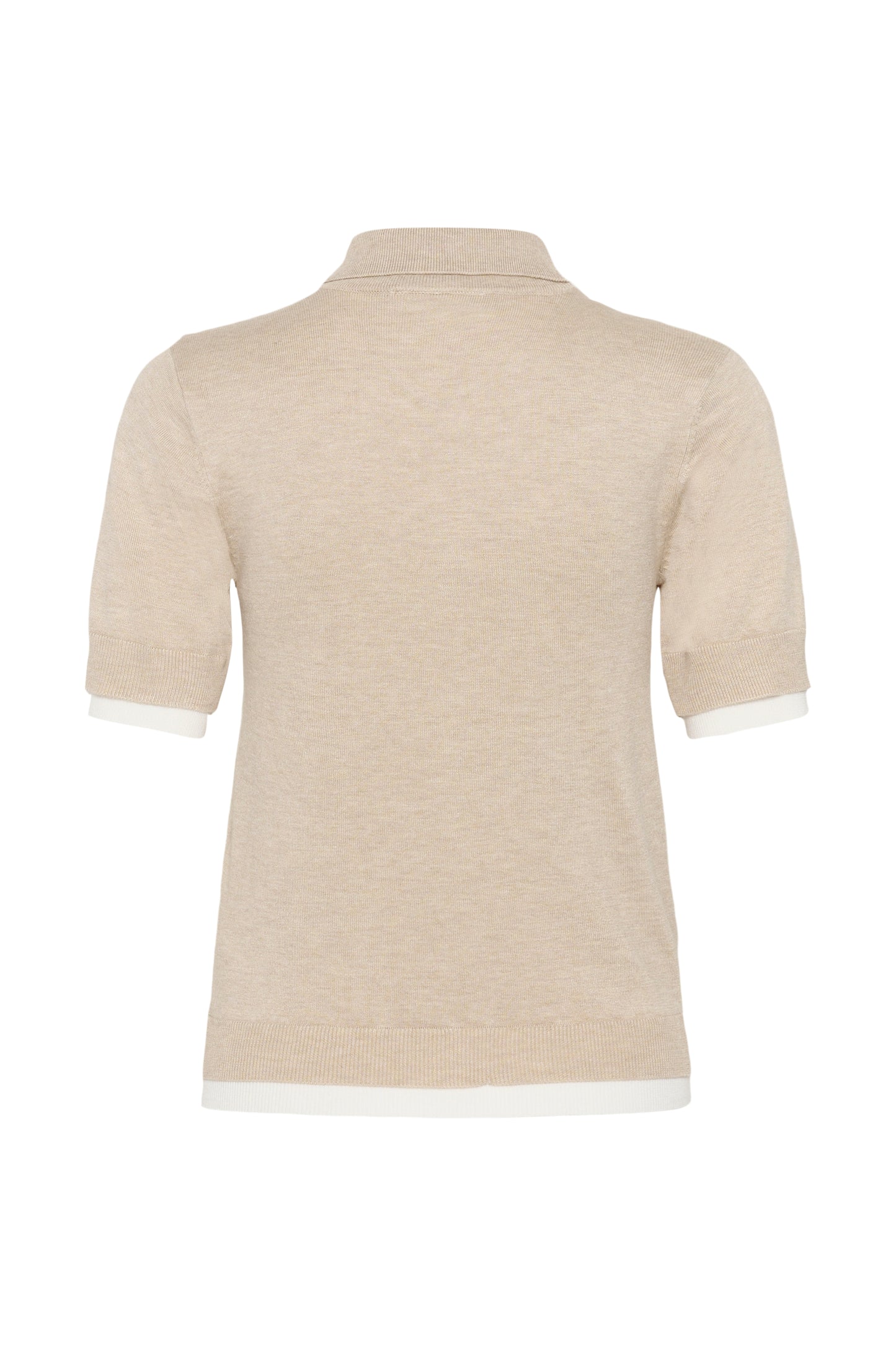 Lizza contrast polo knit - beige