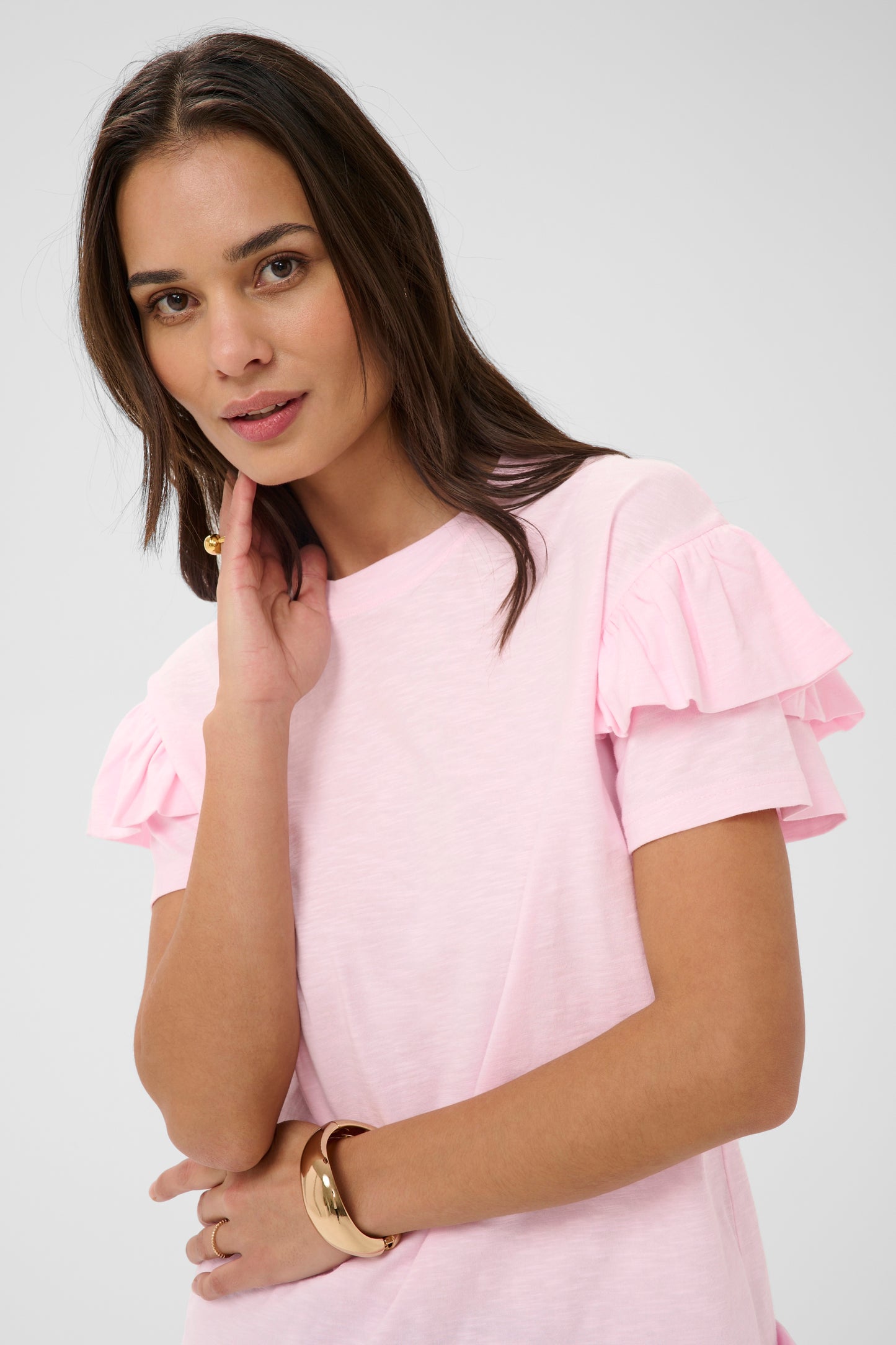 Erin frul t-shirt - roze