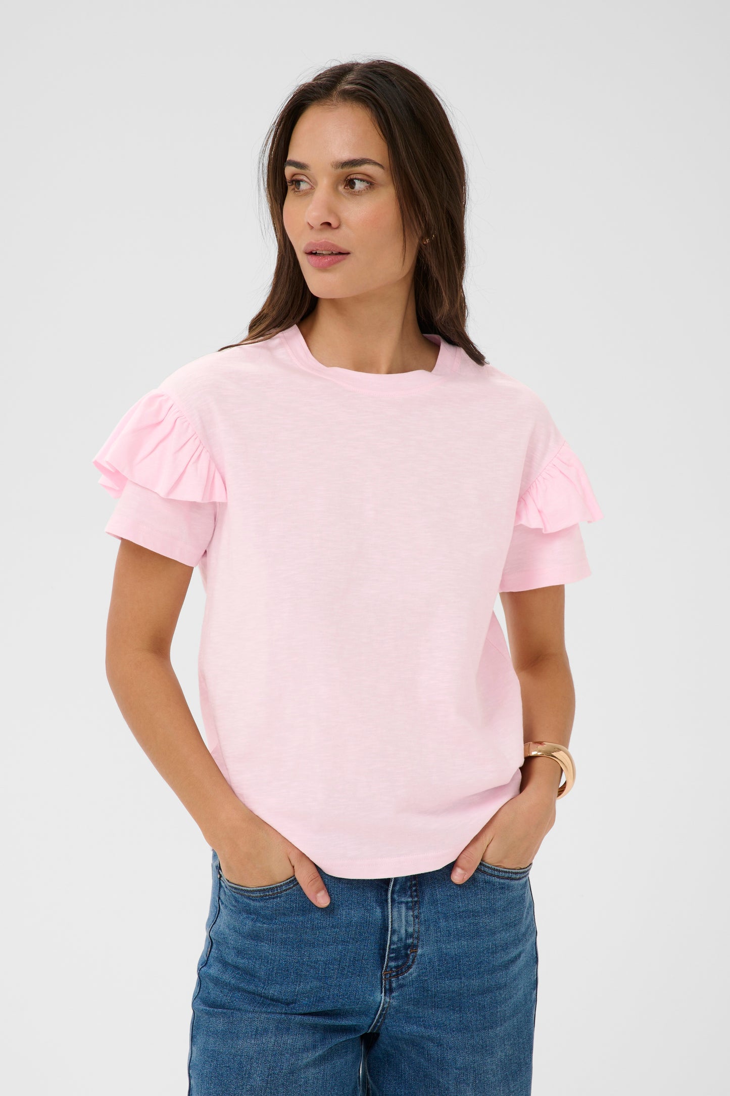 Erin frul t-shirt - roze