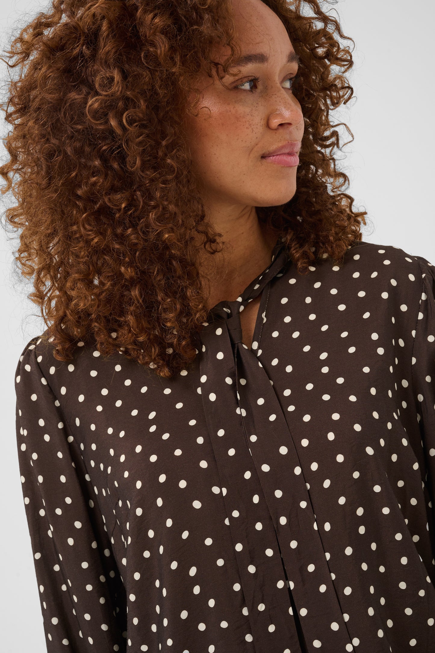Dot blouse - bruin