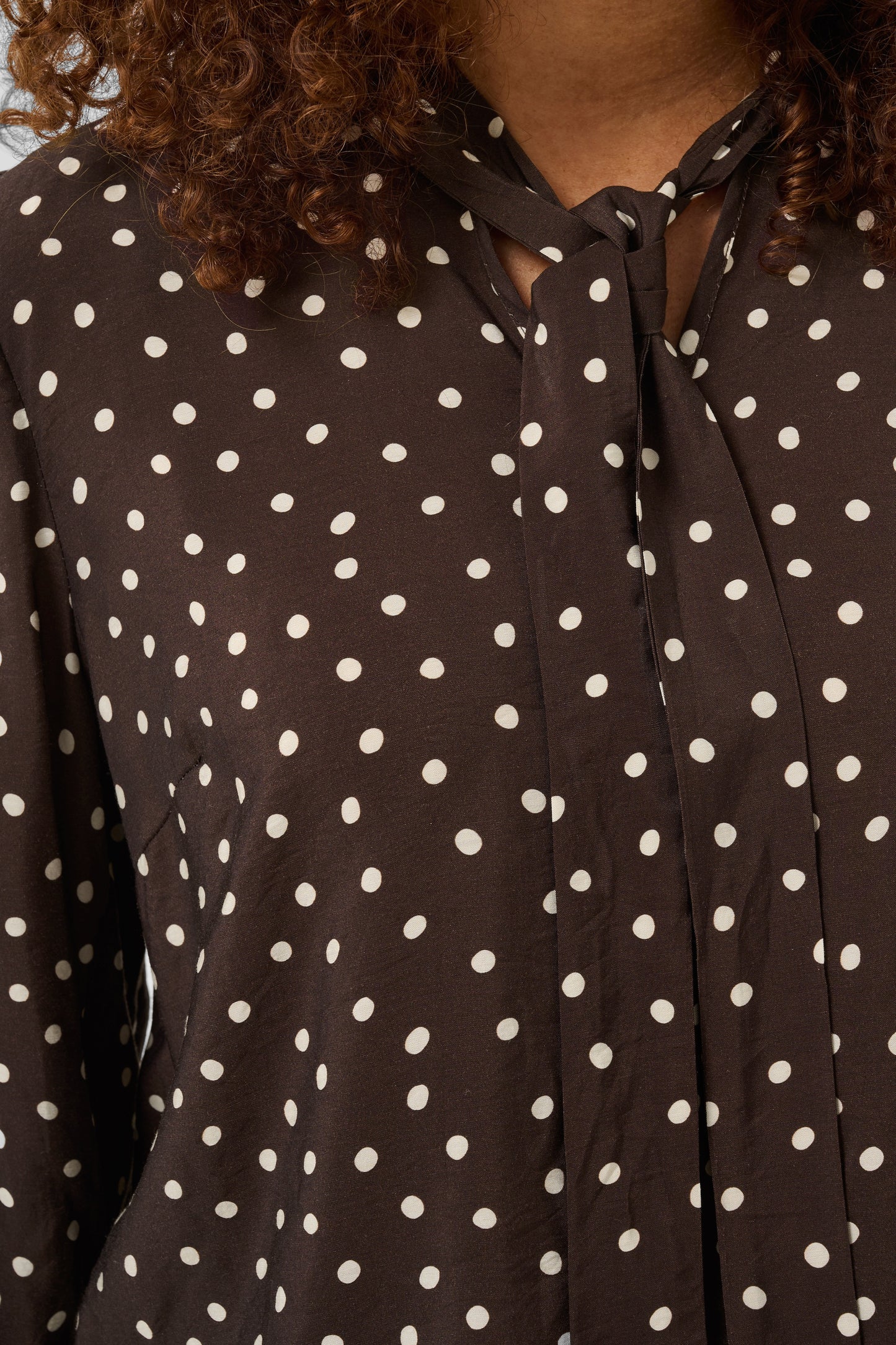 Dot blouse - bruin