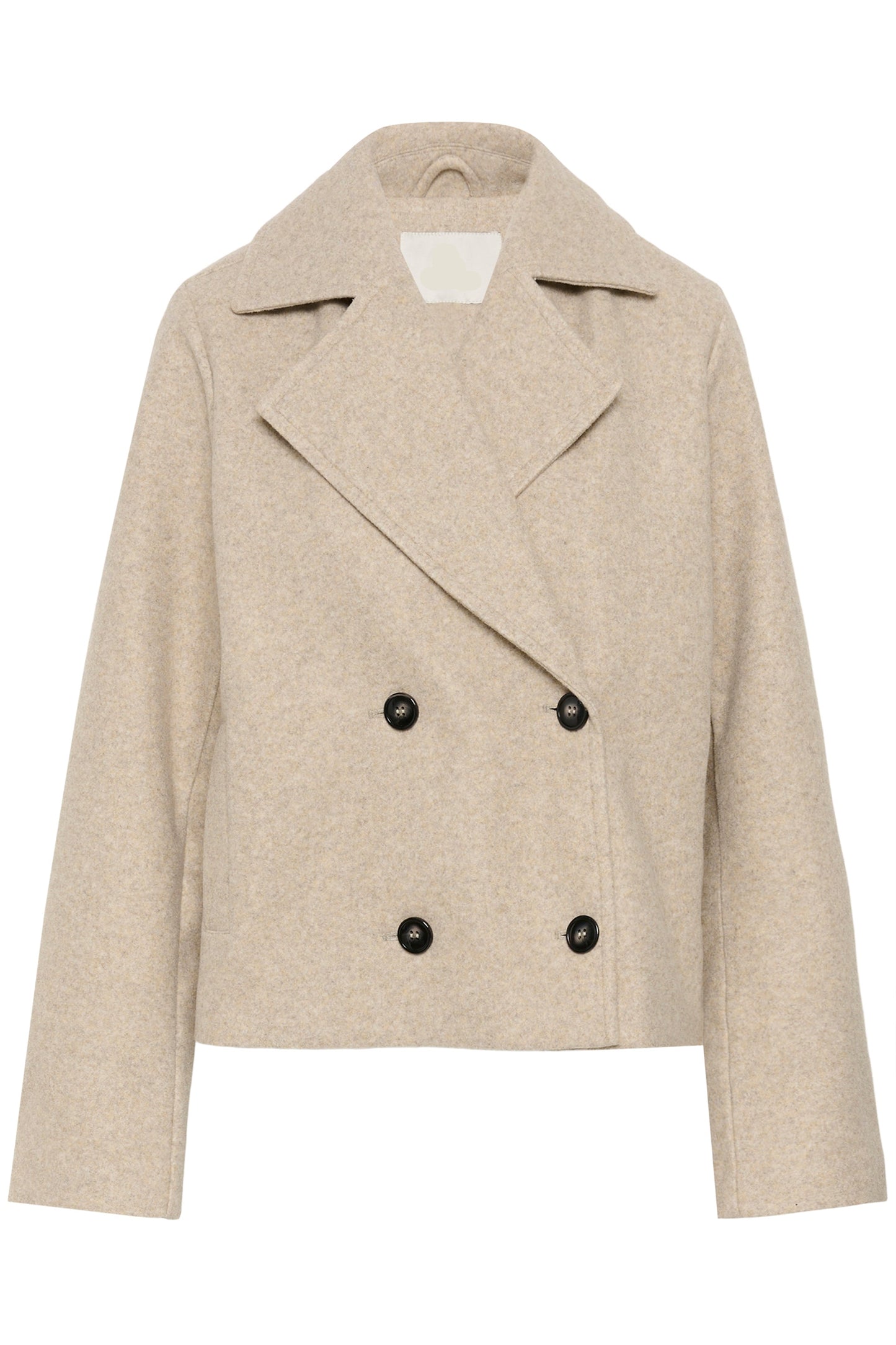 Saturn short mantel - beige melange