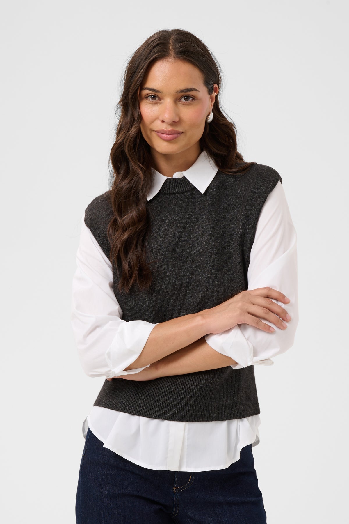 Barbara knit vest - dark grey