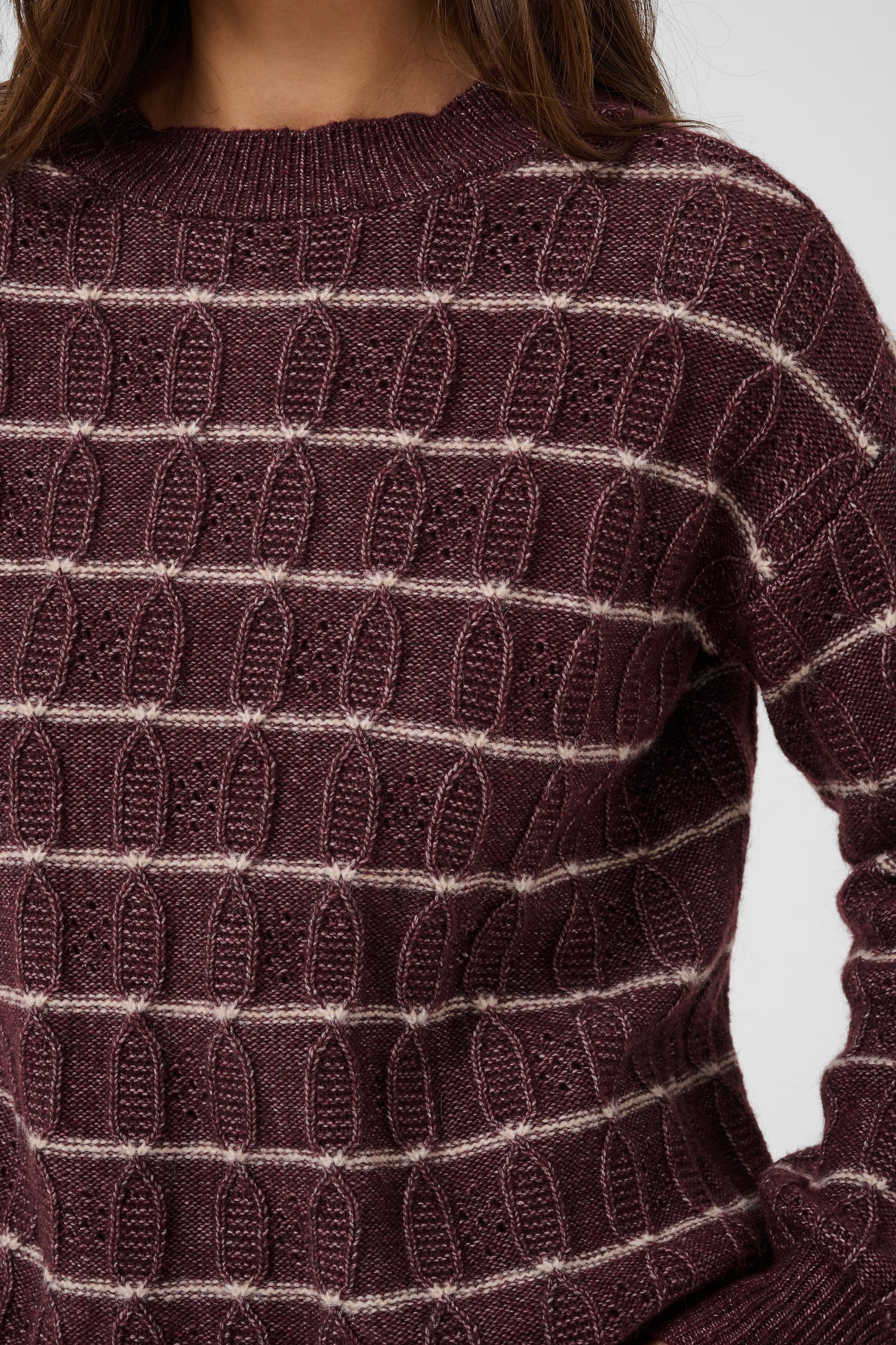 Sirens striped pullover - fudge/lichtroze