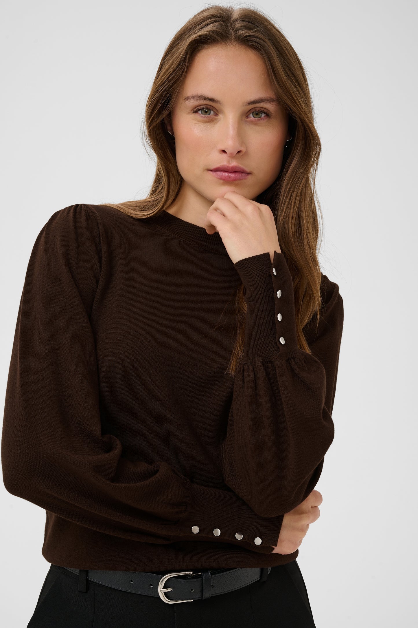 Lizza round neck - bruin