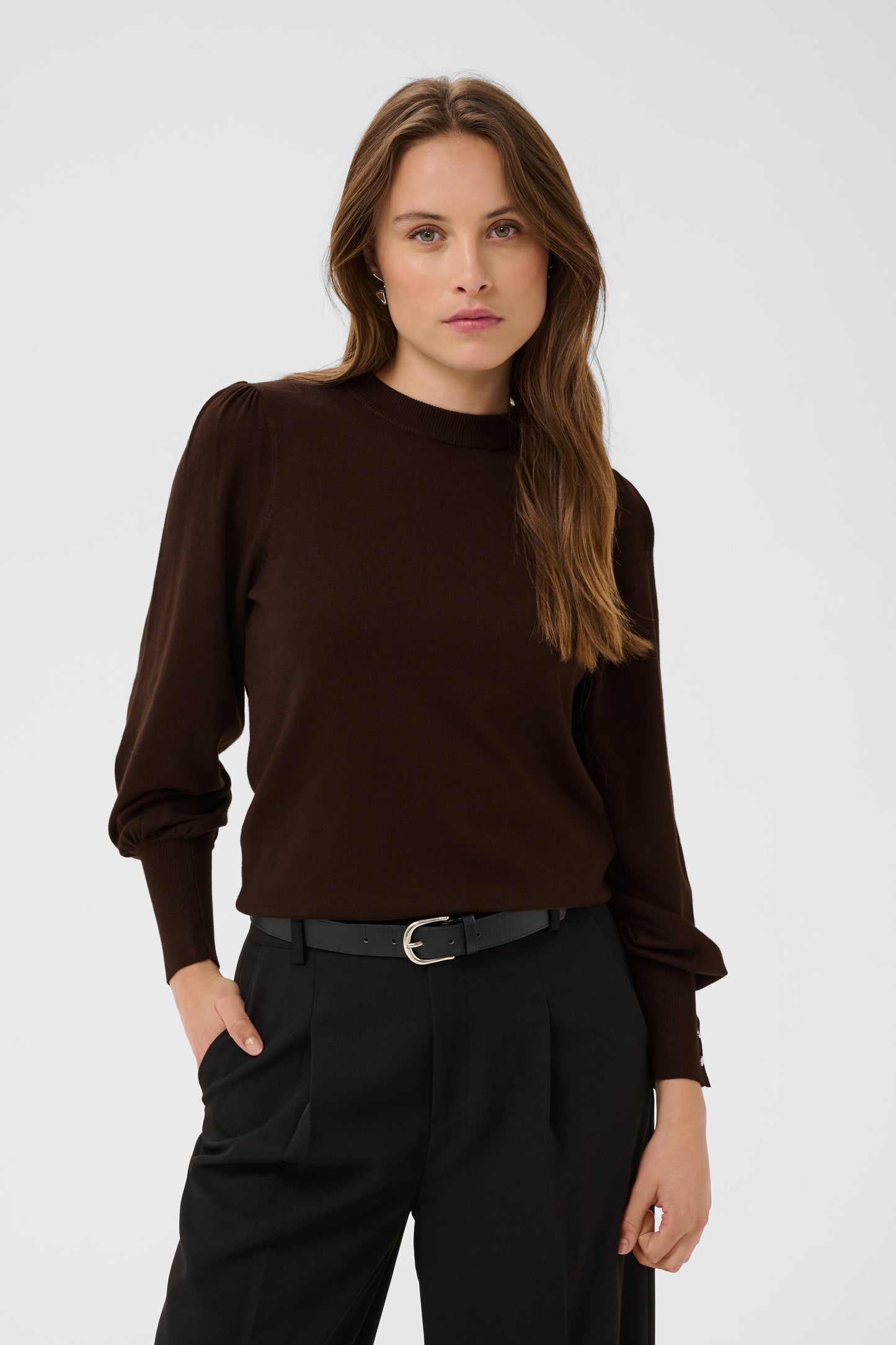 Lizza round neck - bruin