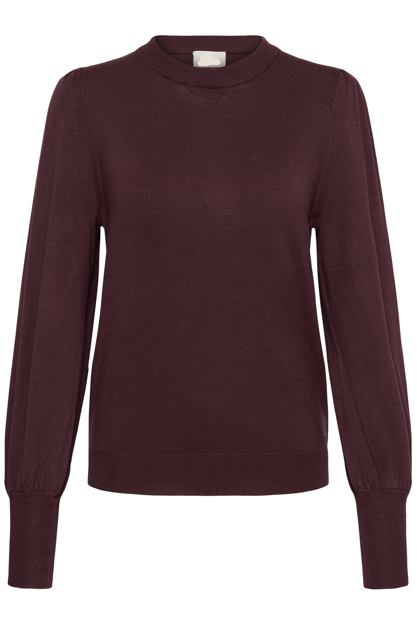 Lizza round neck buttons - fudge