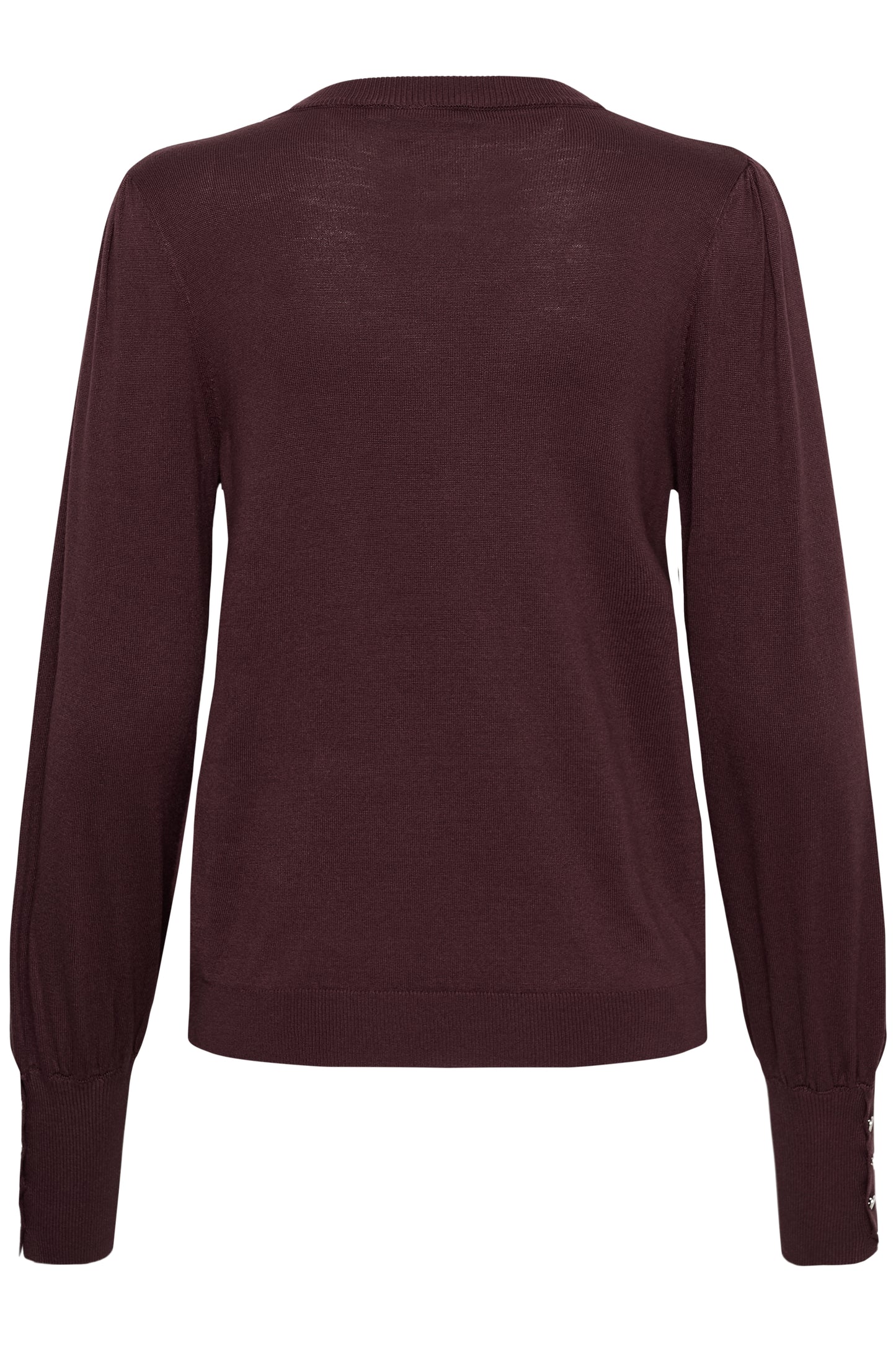 Lizza round neck buttons - fudge