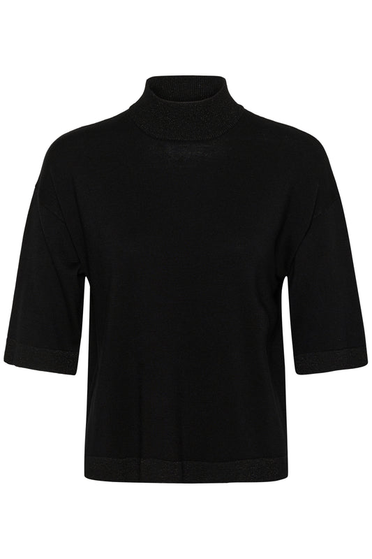 Liva lurex pullover - zwart