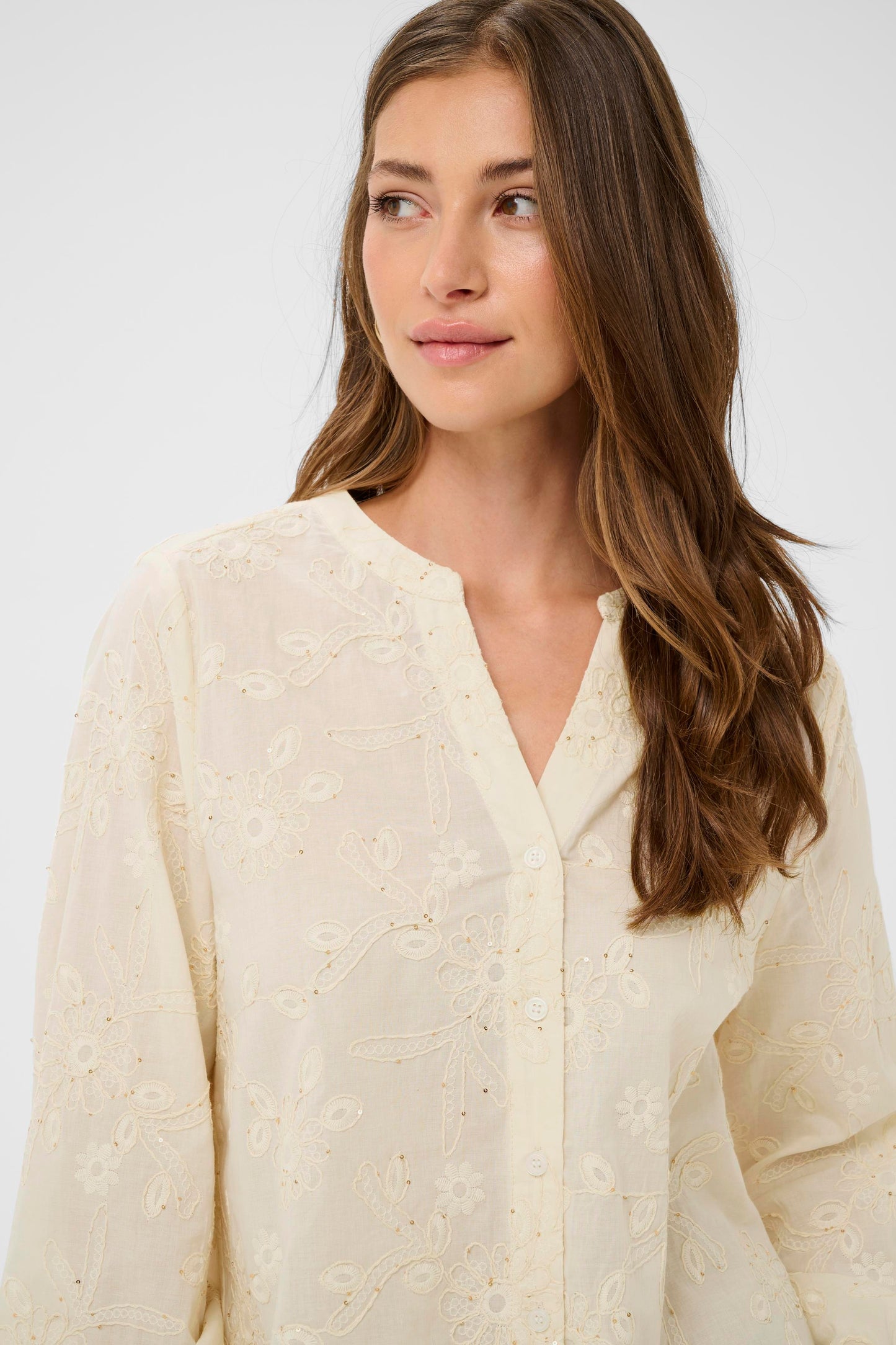 Milly blouse broderie - crème