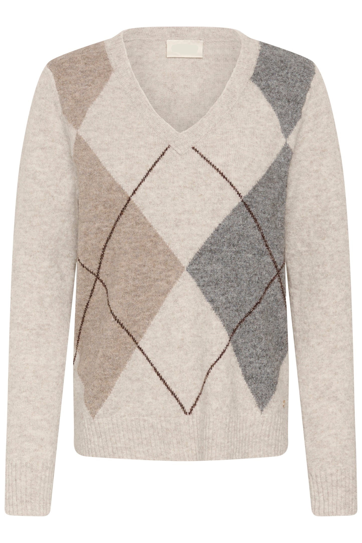 Hope knit pullover ruit - beige