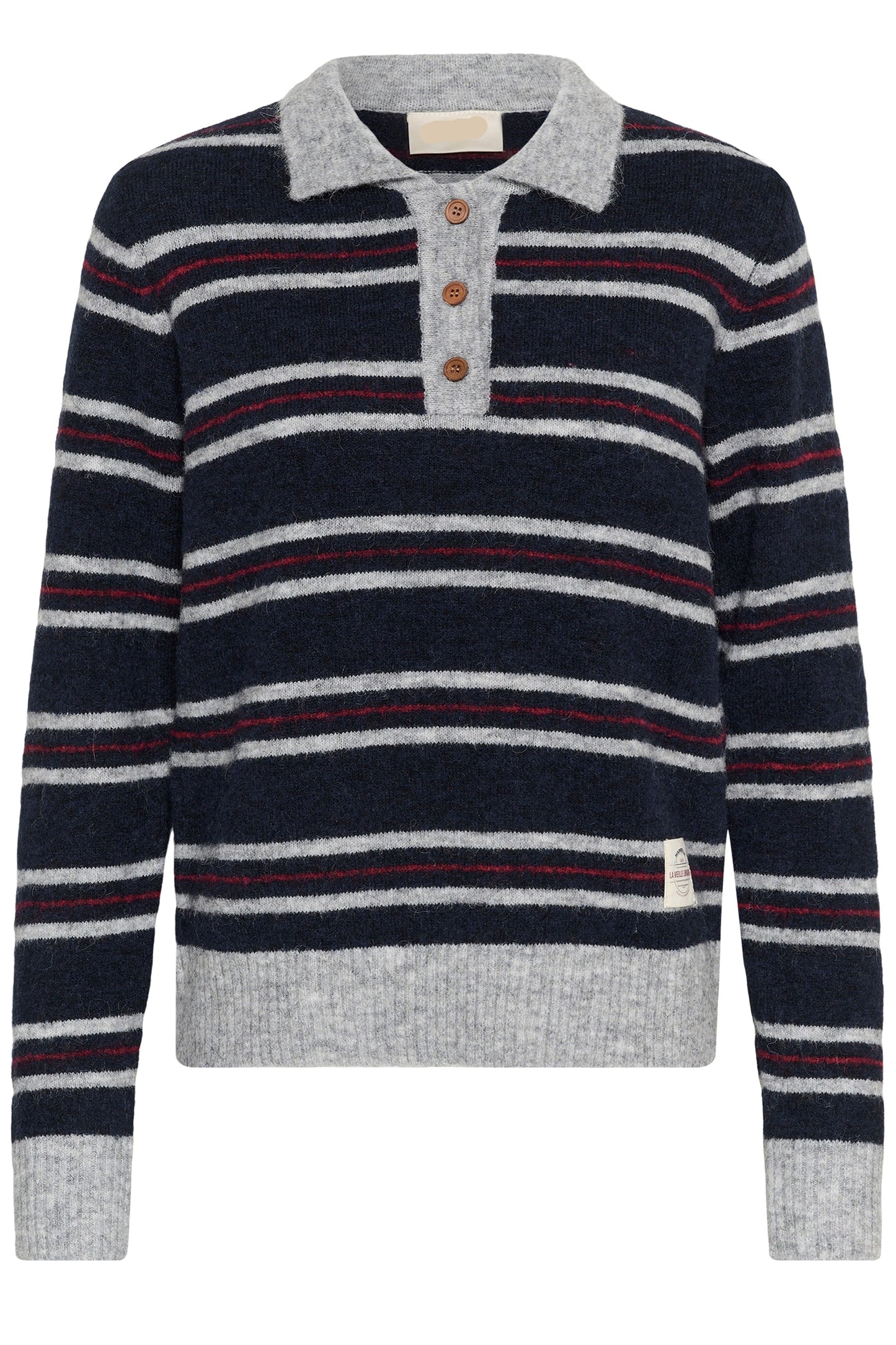 Ditte polo pullover - blauw streep