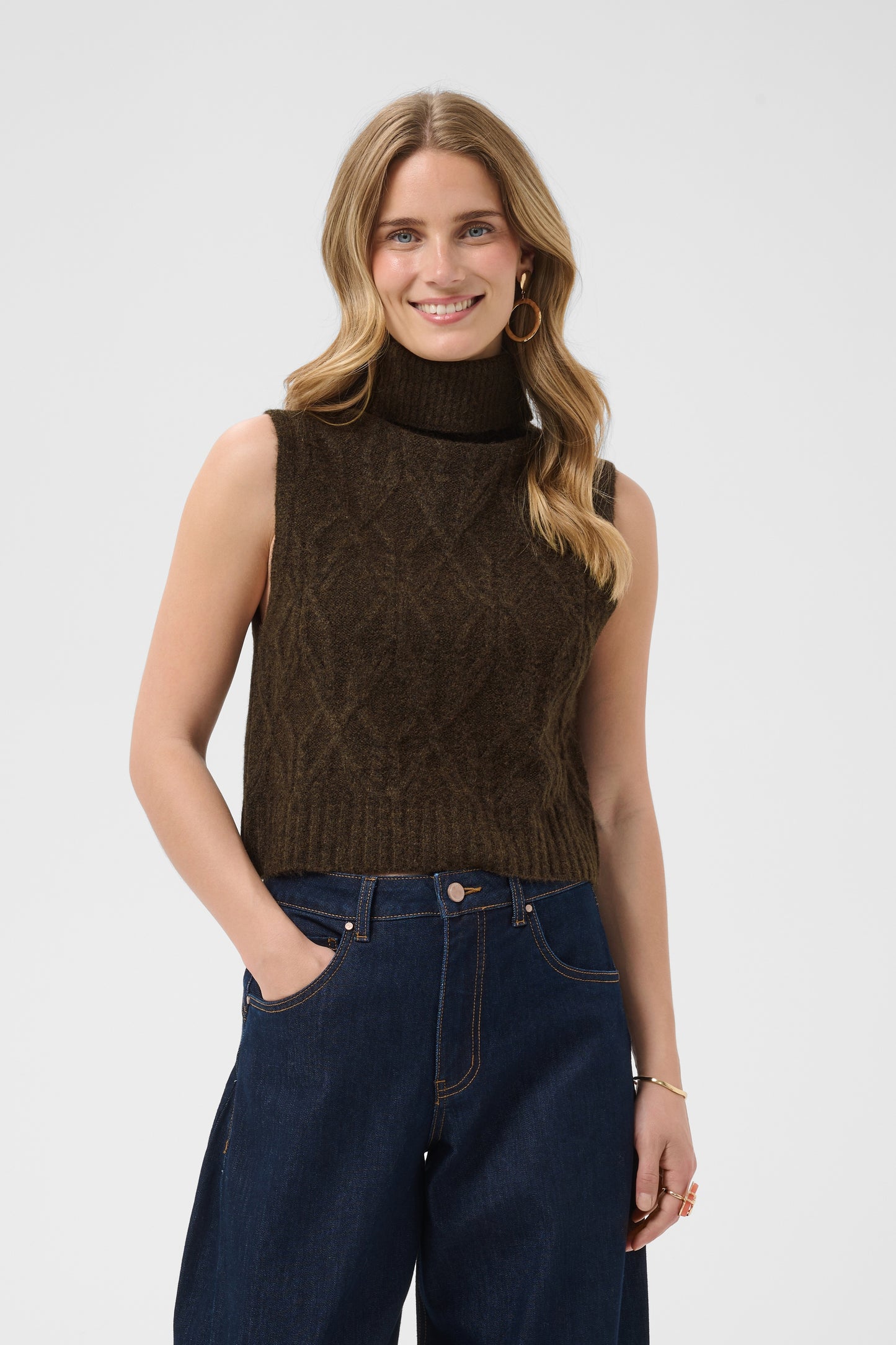 Elsie knit slipover - bruin