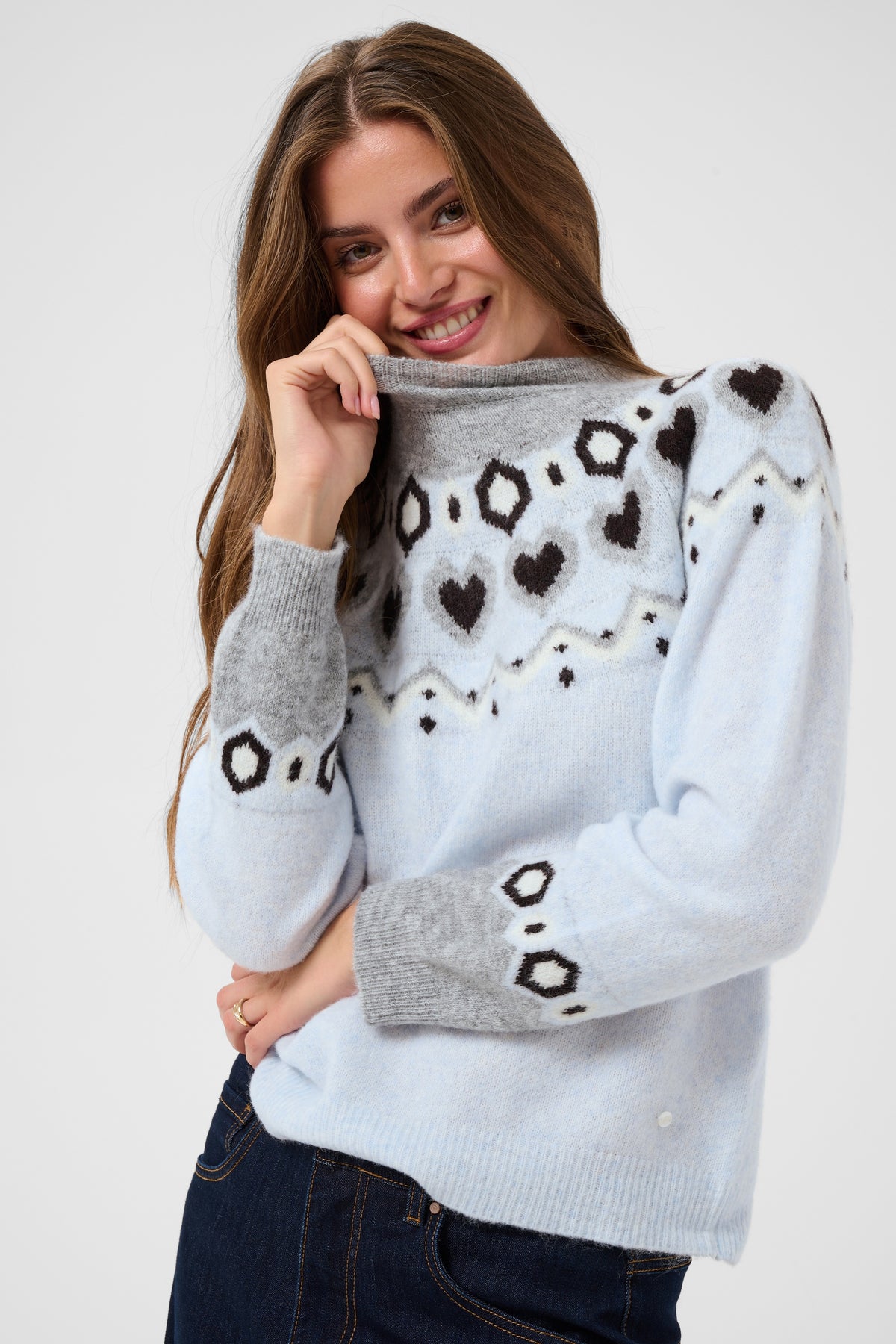 Cherrie knit pullover - lichtblauw