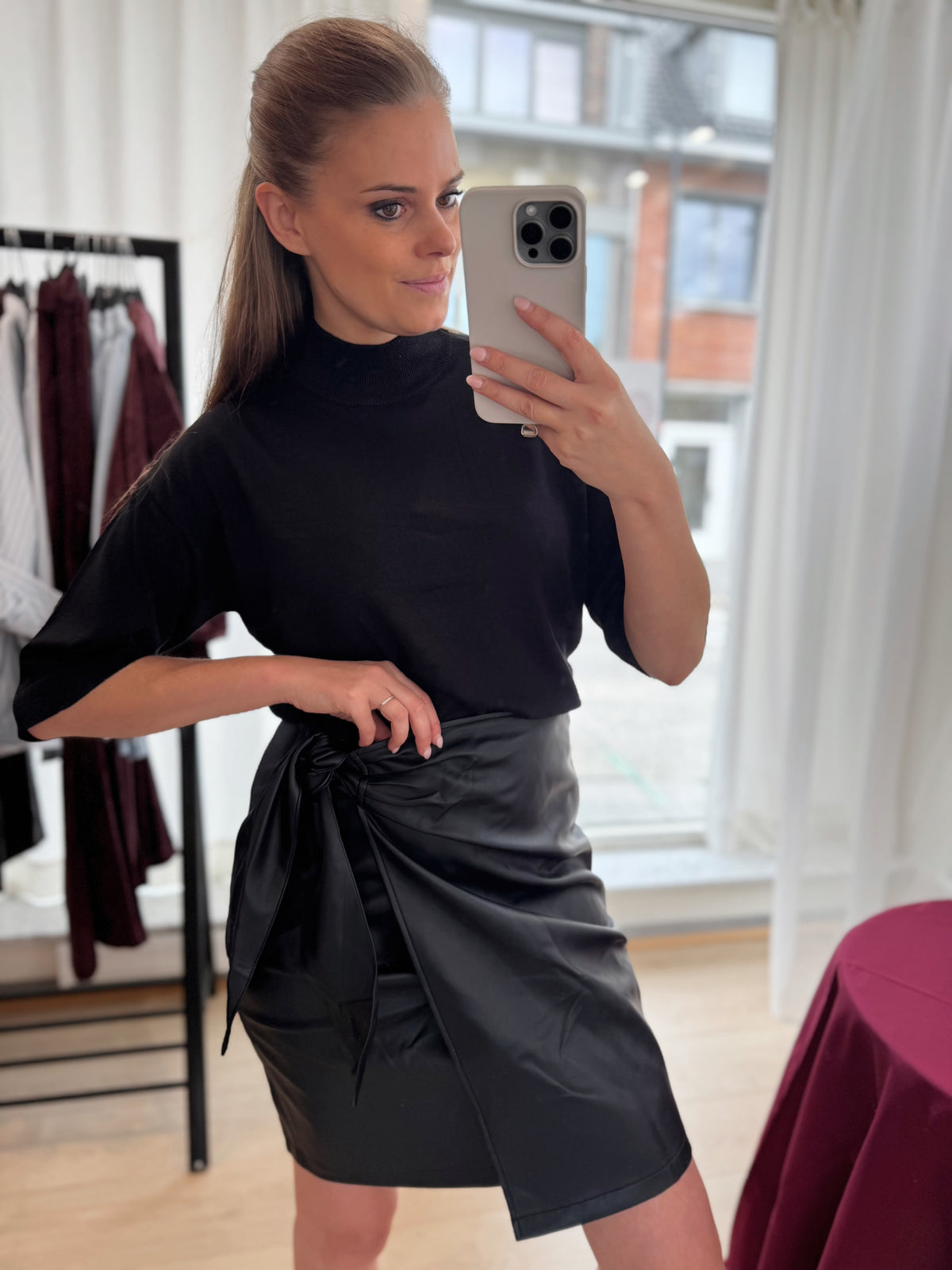 PU skirt - zwart