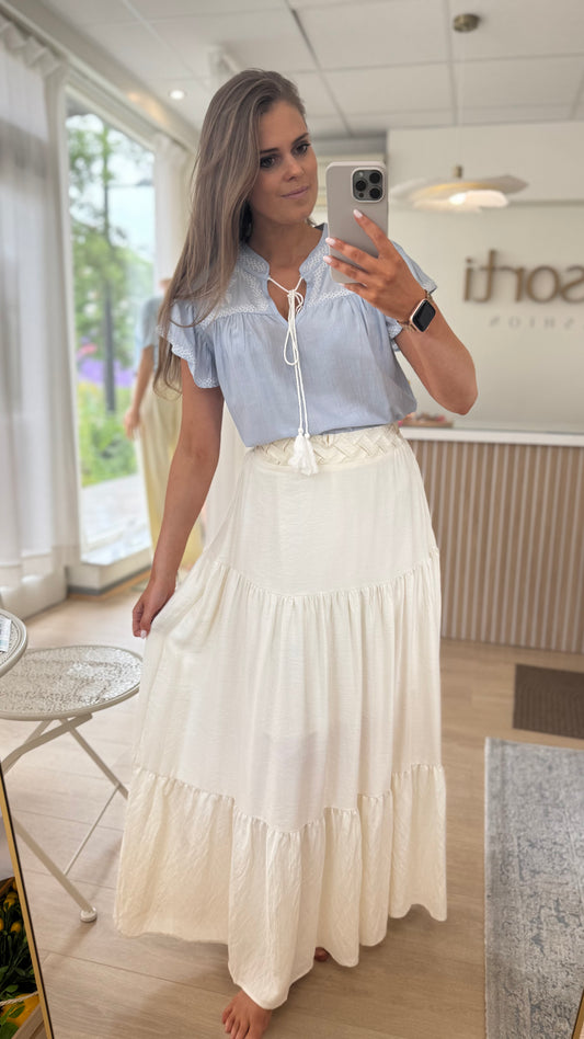 Solenne Maxi Rok - ecru