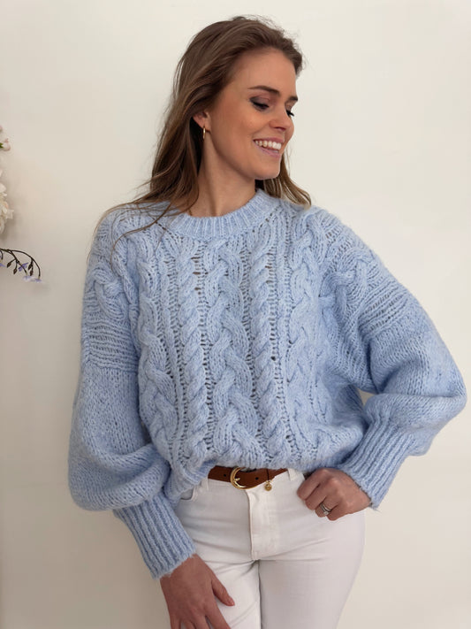 Sweater cable - light blue