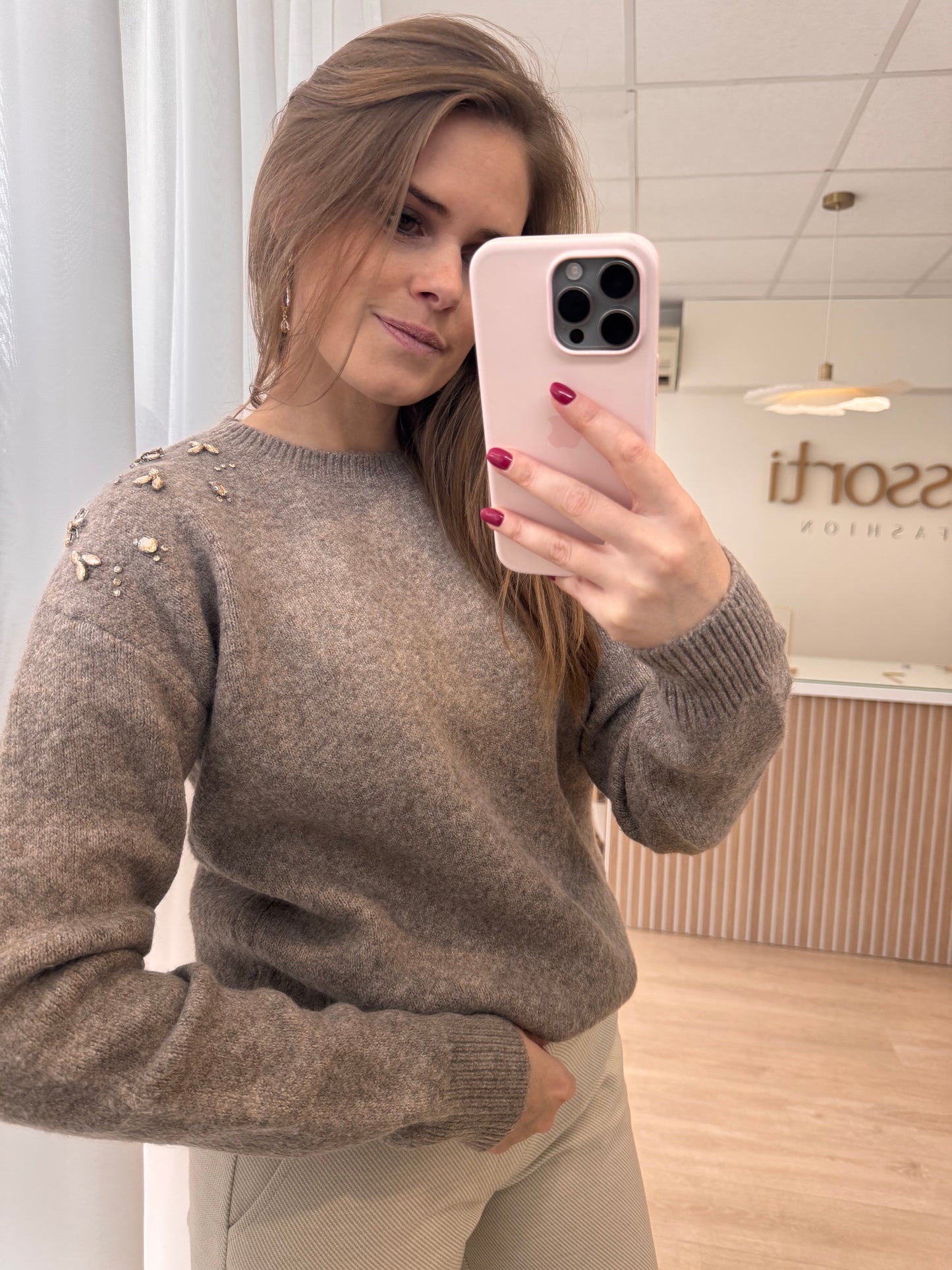 Kirsten knit pullover - bronze