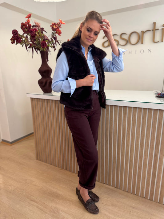 Barrel broek - bordeaux