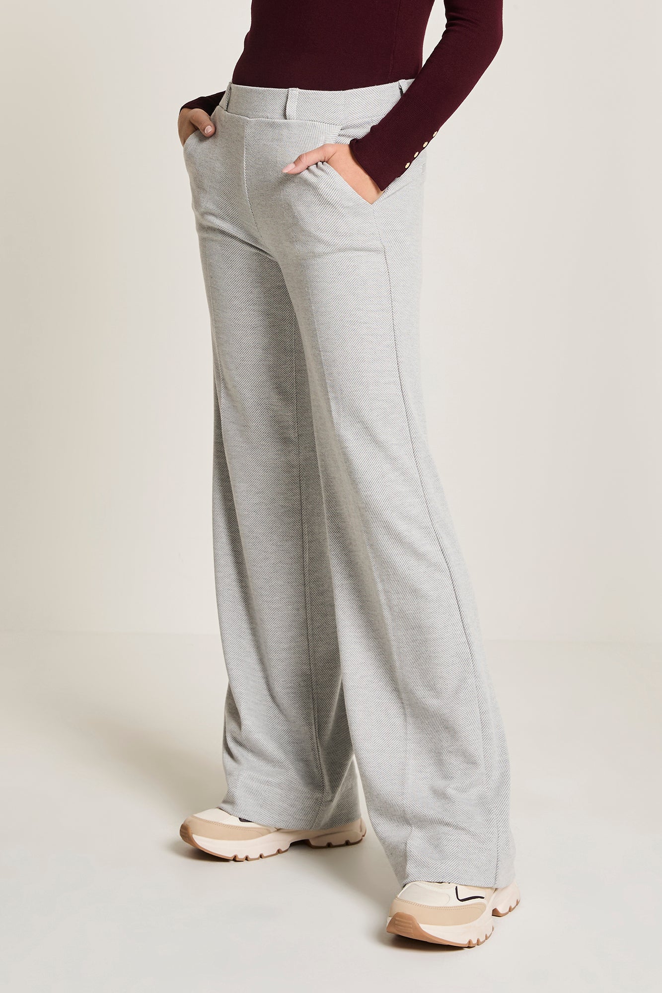 Mira elastic - zigzag grijs