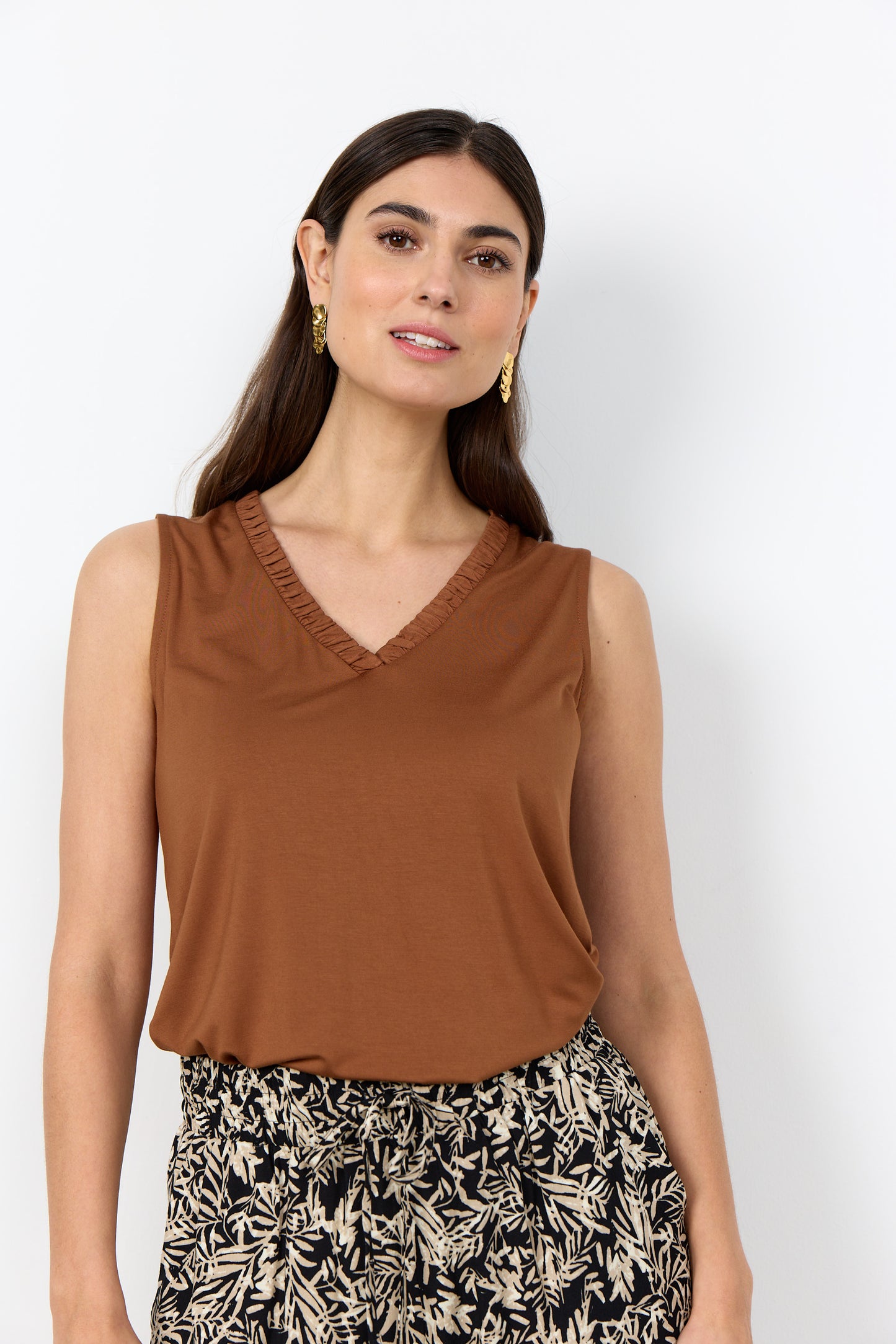 Marica 196 top - cognac