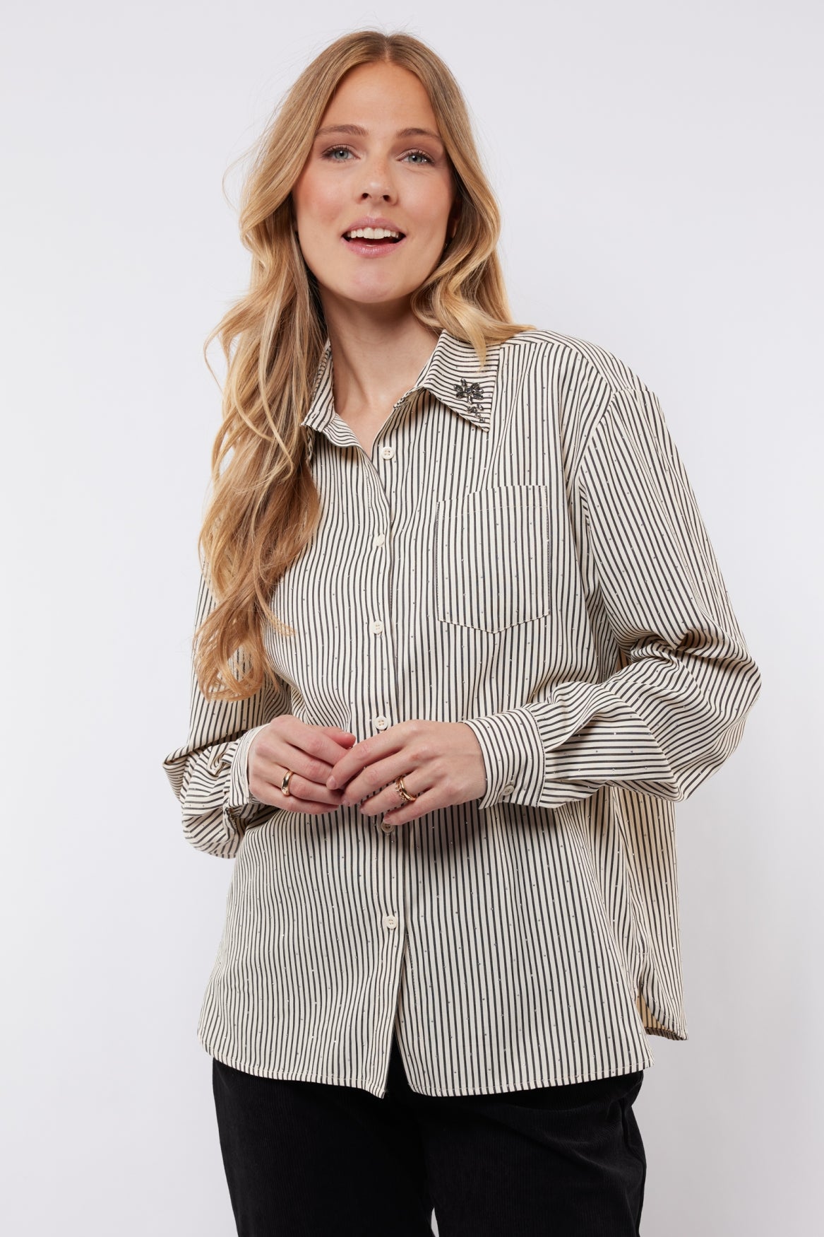 Lyllith blouse - offwhite/blue