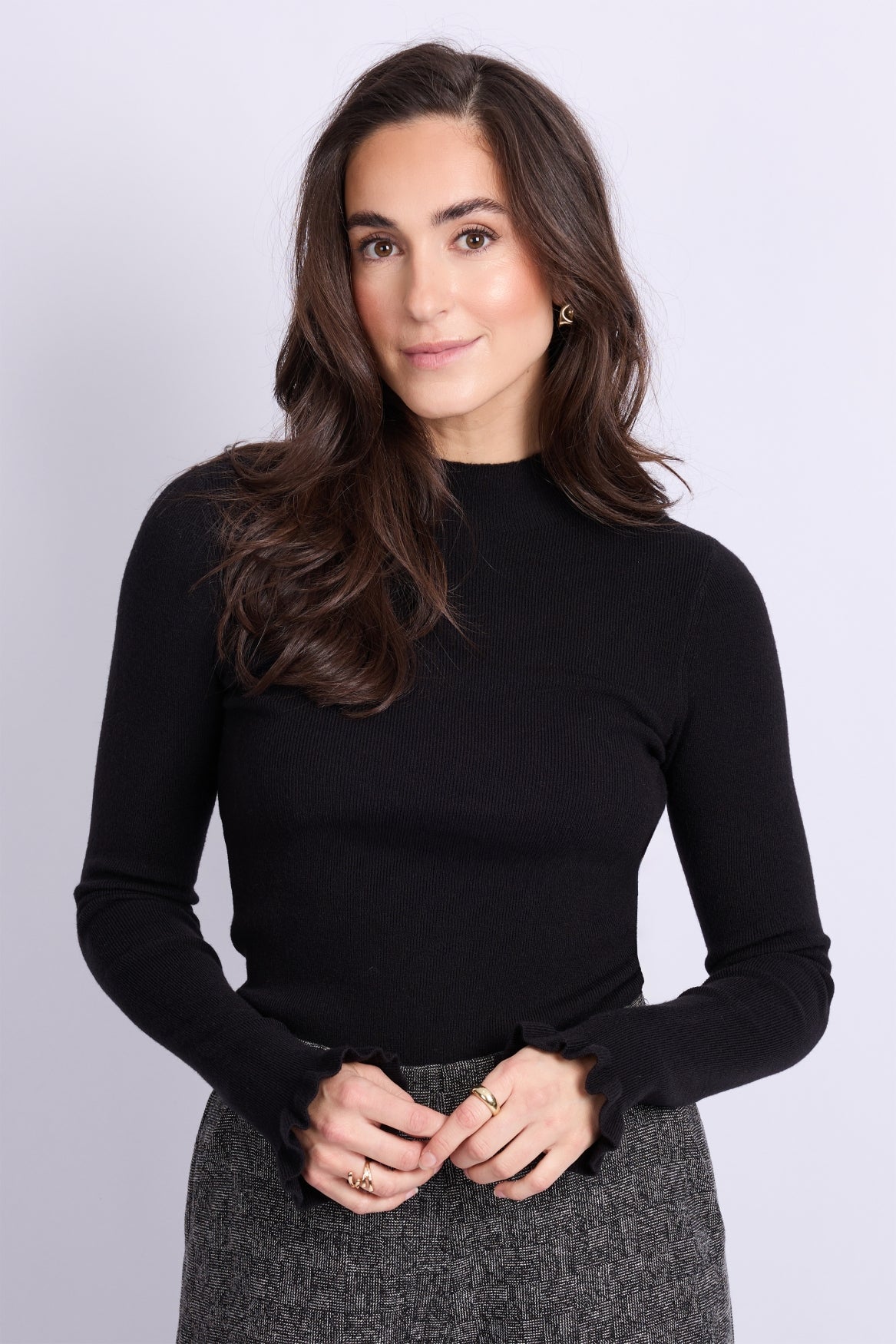 Astrid knit pullover - black