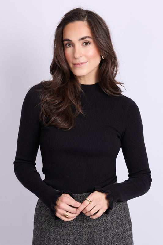 Astrid knit pullover - black